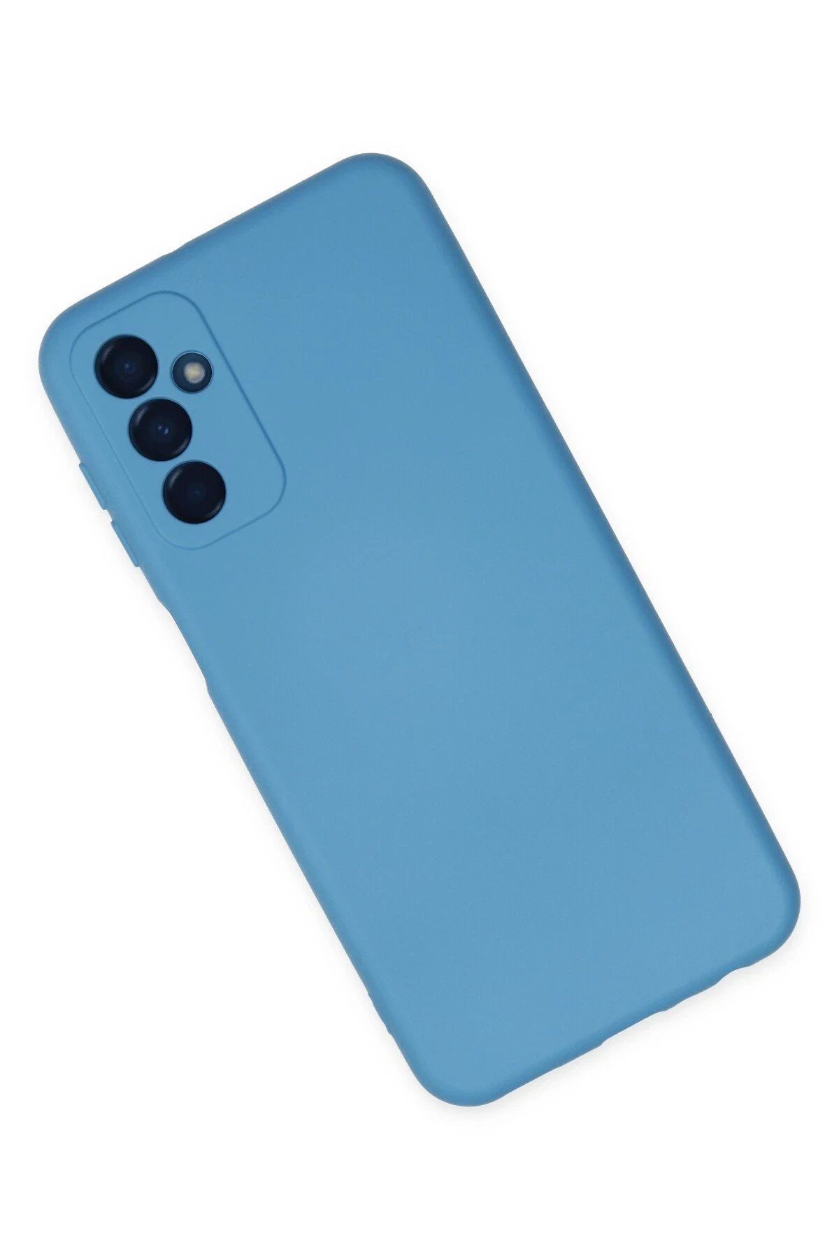 Newface Samsung Galaxy M23 Kılıf Nano içi Kadife Silikon - Mavi