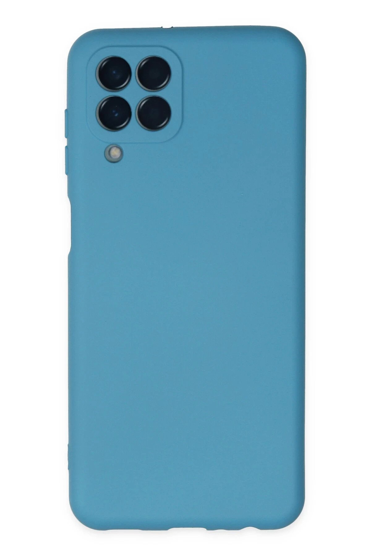 Newface Samsung Galaxy M33 Kılıf Nano içi Kadife Silikon - Mavi