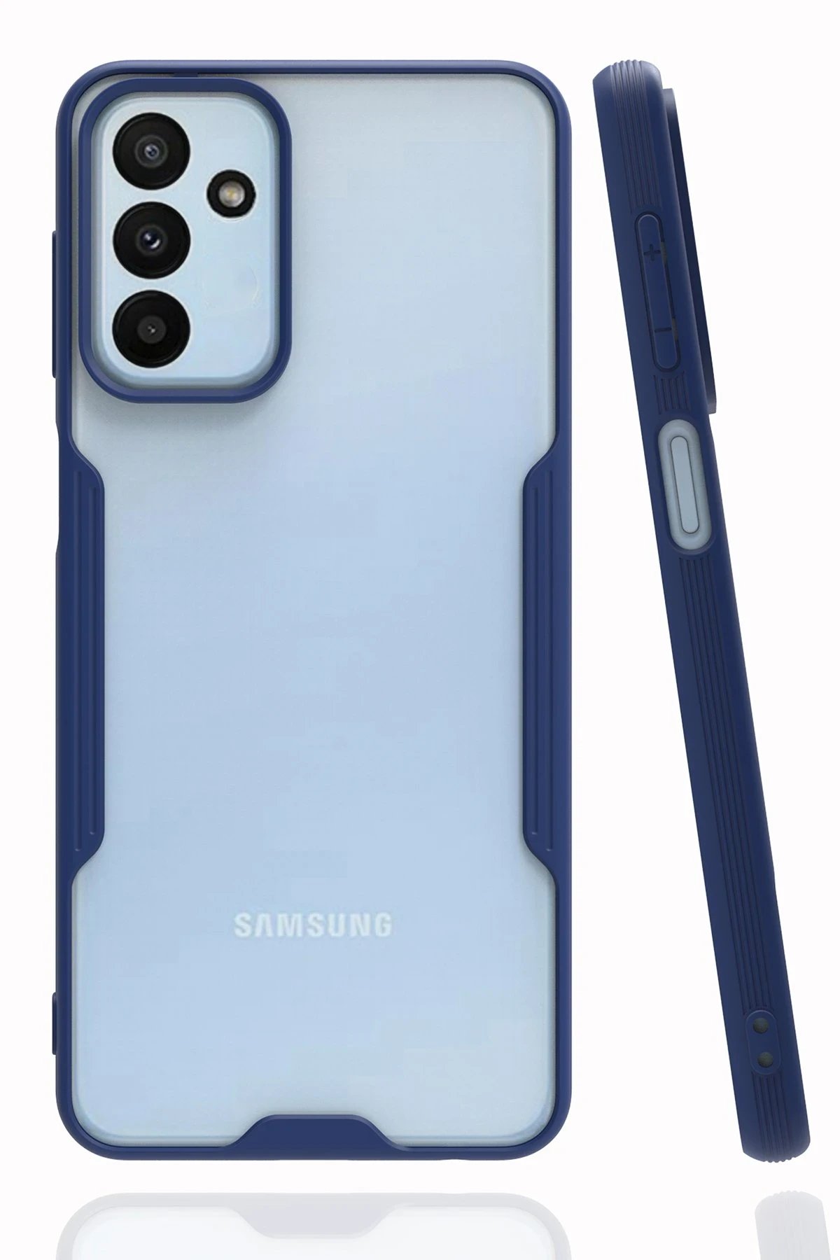 Newface Samsung Galaxy M23 Kılıf Platin Silikon - Lacivert