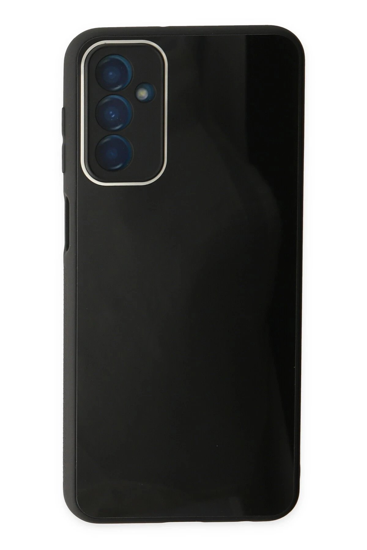 Newface Samsung Galaxy M23 Kılıf Glass Kapak - Siyah