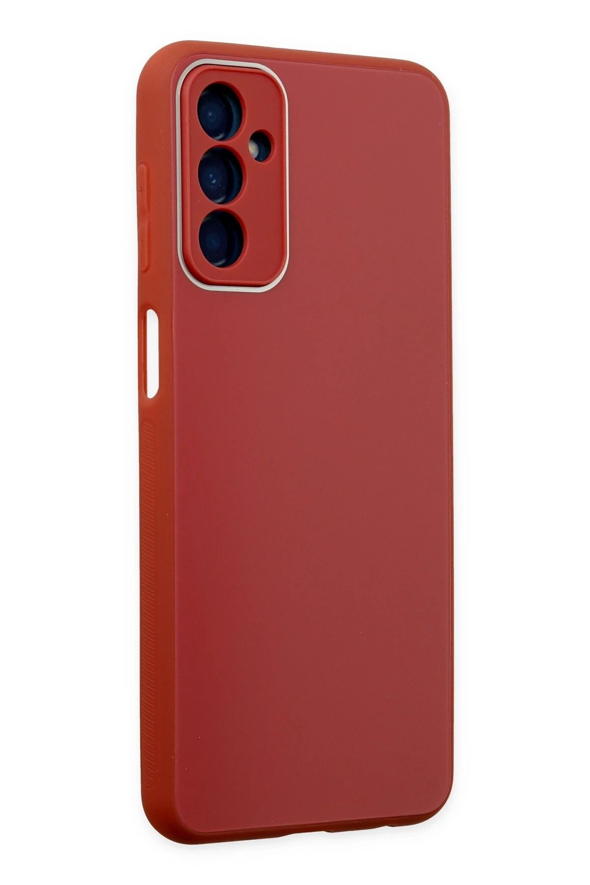 Newface Samsung Galaxy M23 Kılıf Glass Kapak - Bordo