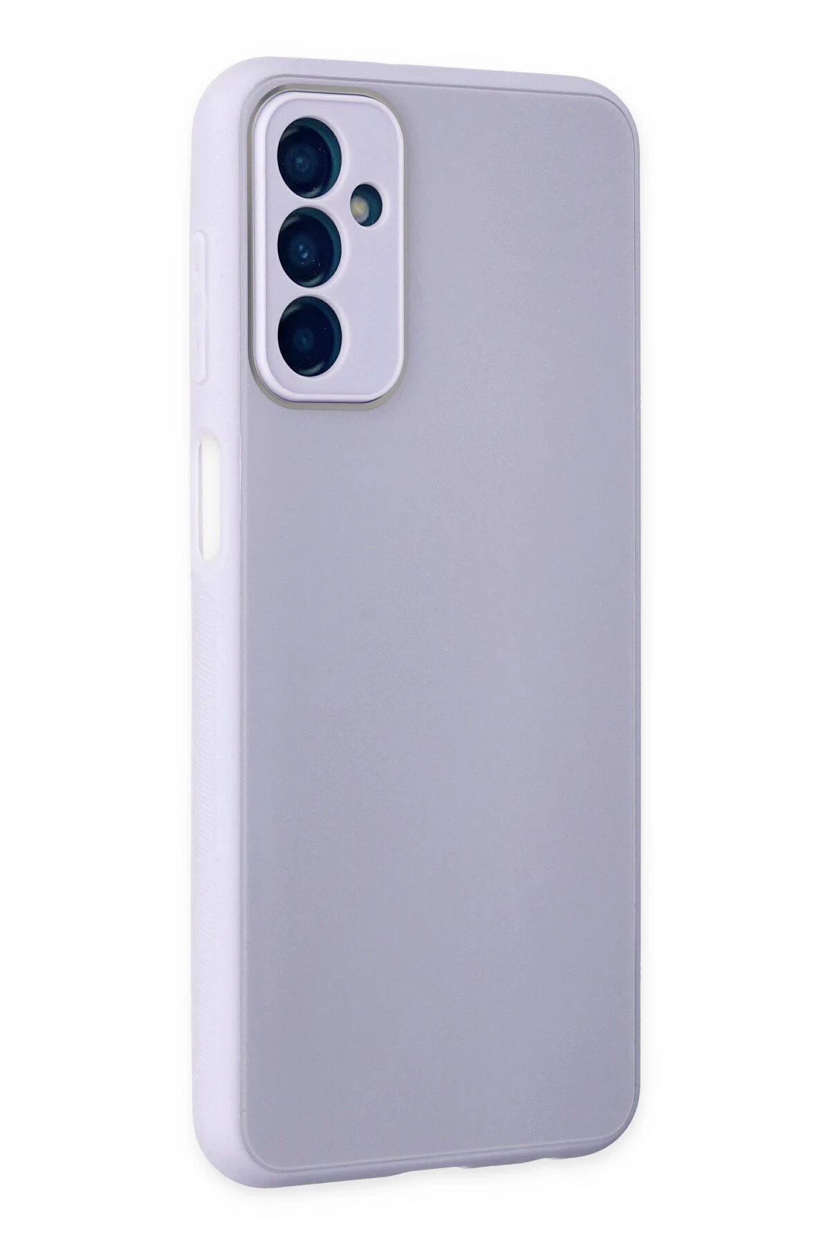 Newface Samsung Galaxy M23 Kılıf Glass Kapak - Lila