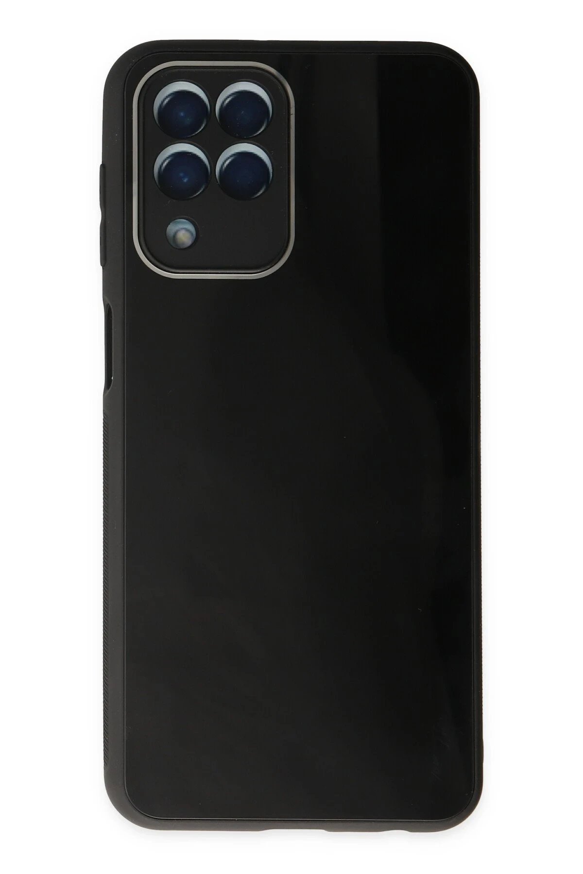 Newface Samsung Galaxy M33 Kılıf Glass Kapak - Siyah