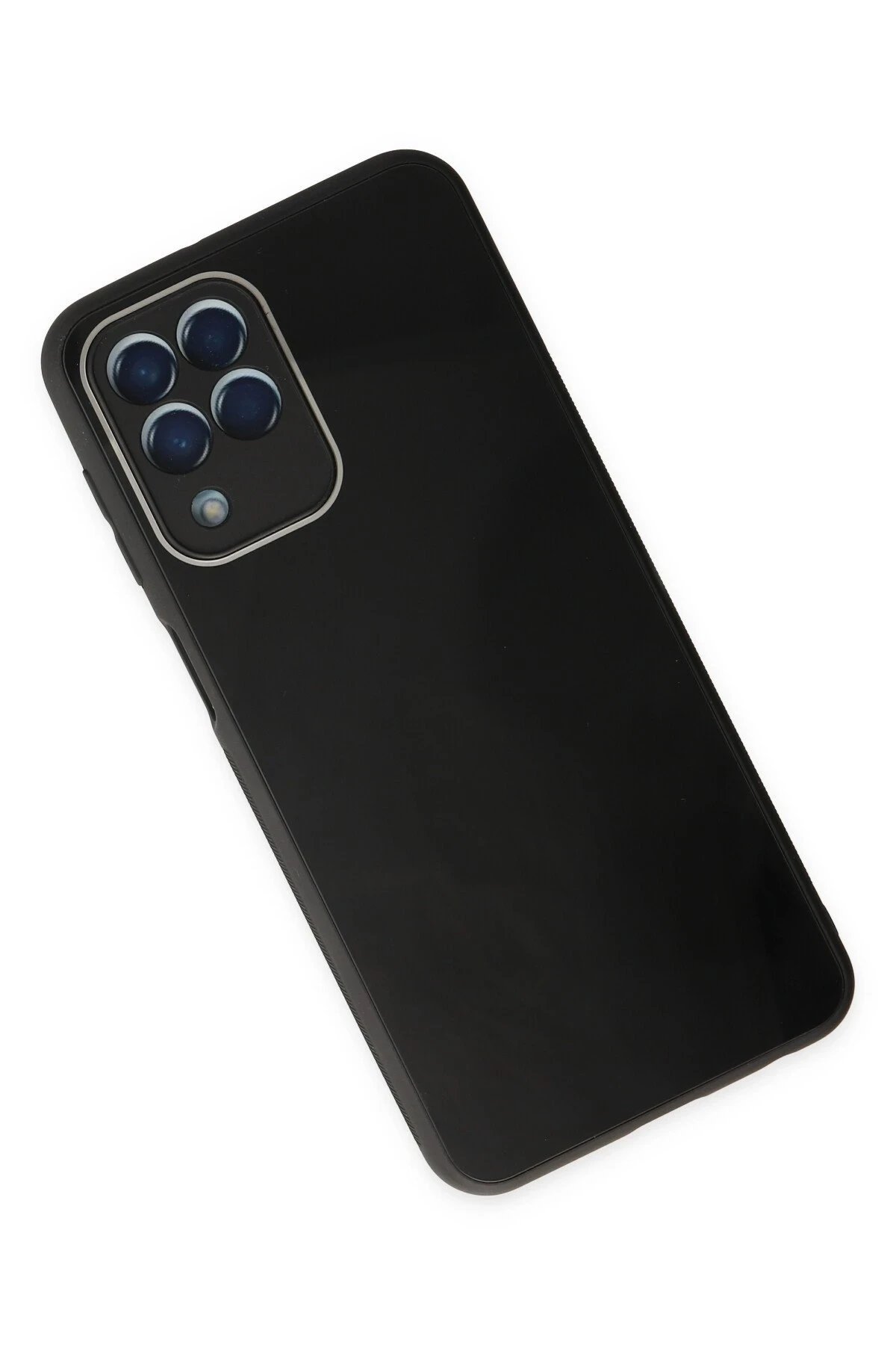 Newface Samsung Galaxy M33 Kılıf Glass Kapak - Siyah