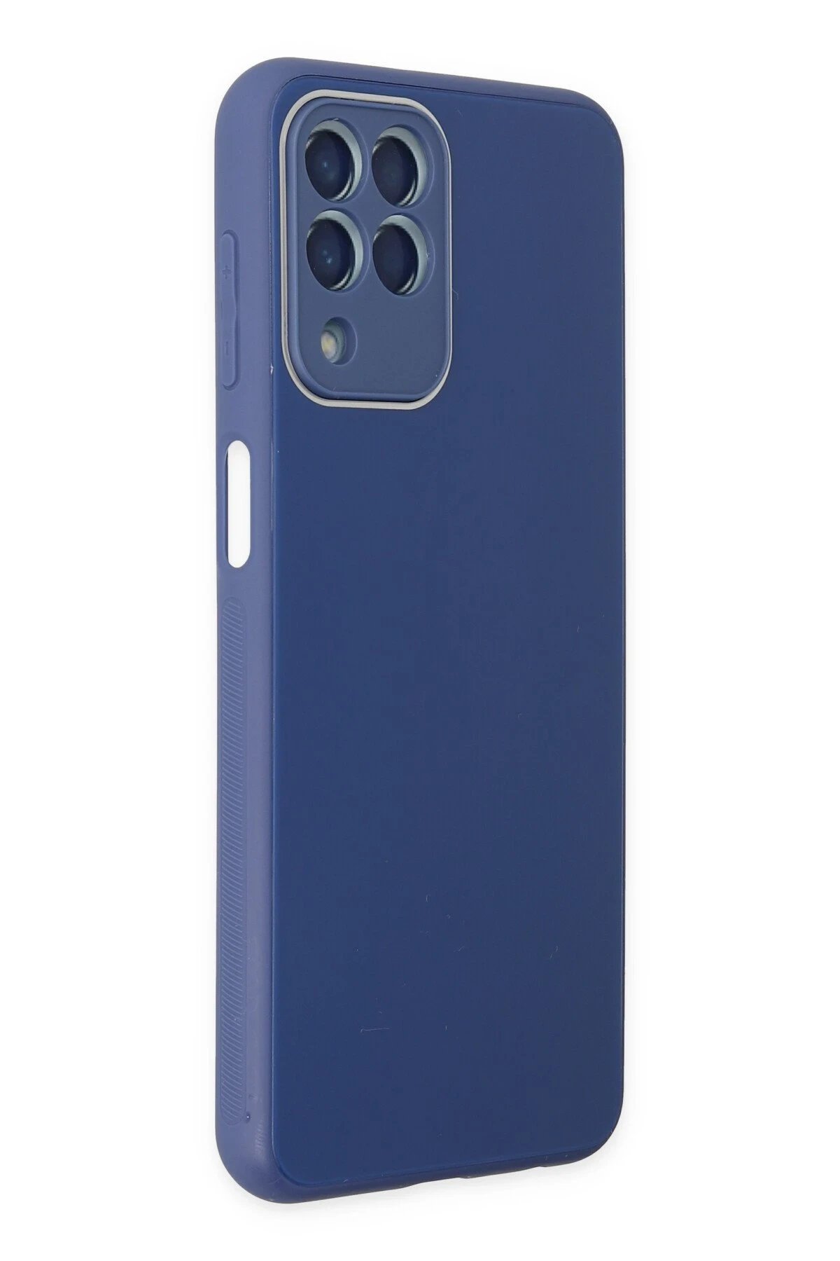 Newface Samsung Galaxy M33 Kılıf Glass Kapak - Lacivert