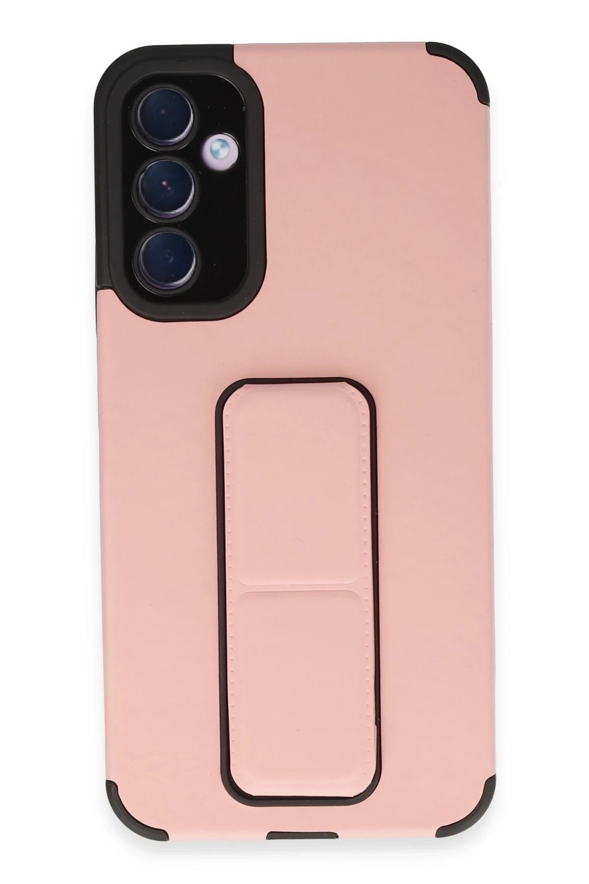 Newface Samsung Galaxy A54 5G Kılıf Mega Standlı Silikon - Pudra