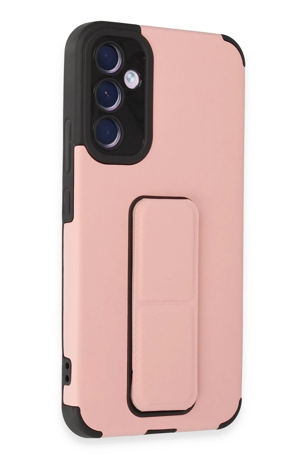 Newface Samsung Galaxy A54 5G Kılıf Mega Standlı Silikon - Pudra