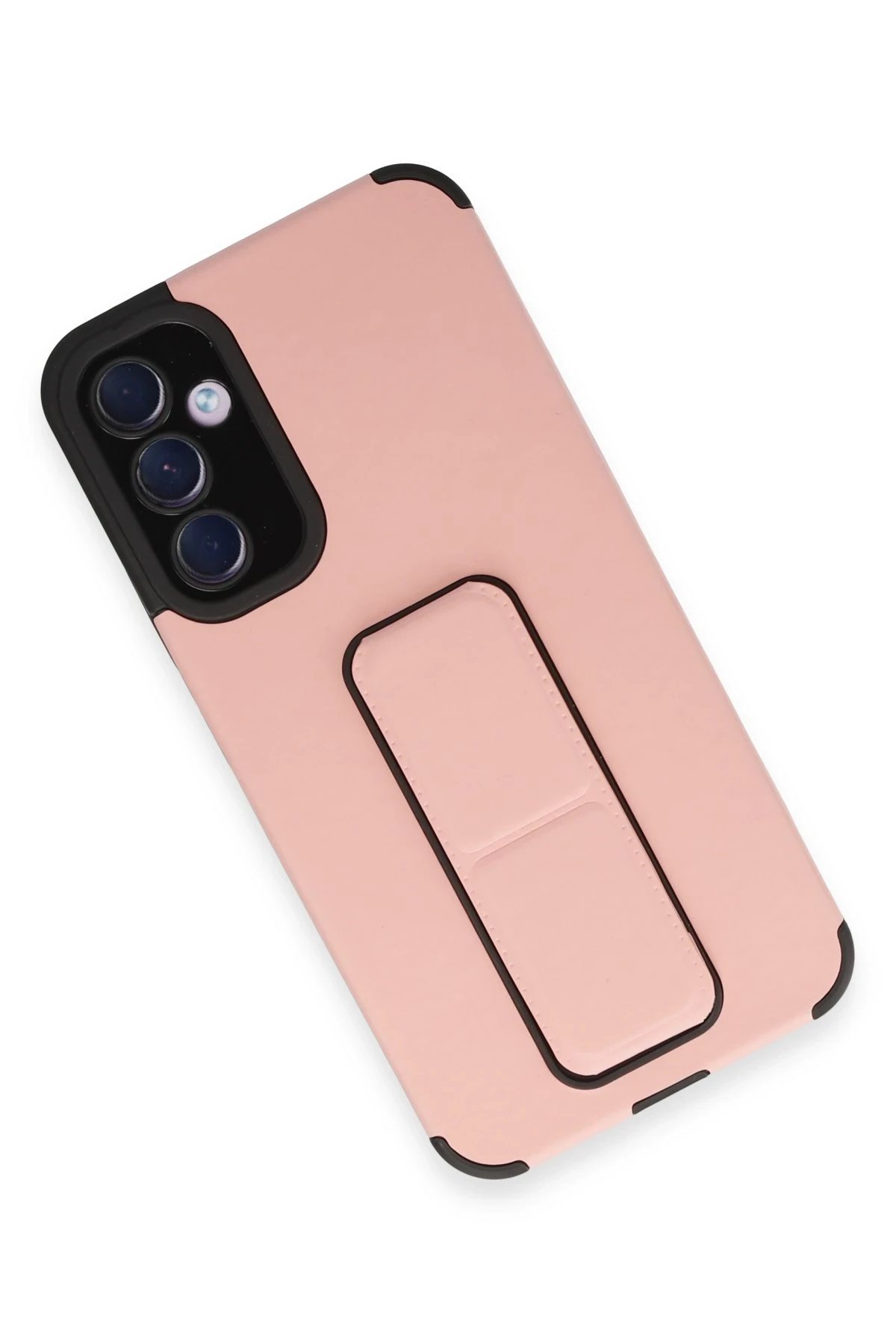 Newface Samsung Galaxy A54 5G Kılıf Mega Standlı Silikon - Pudra