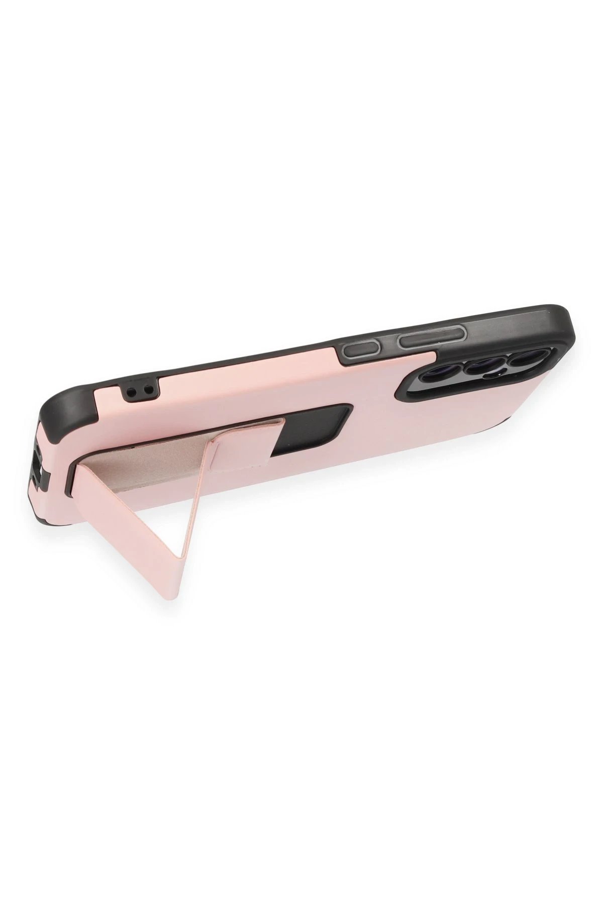 Newface Samsung Galaxy A54 5G Kılıf Mega Standlı Silikon - Pudra