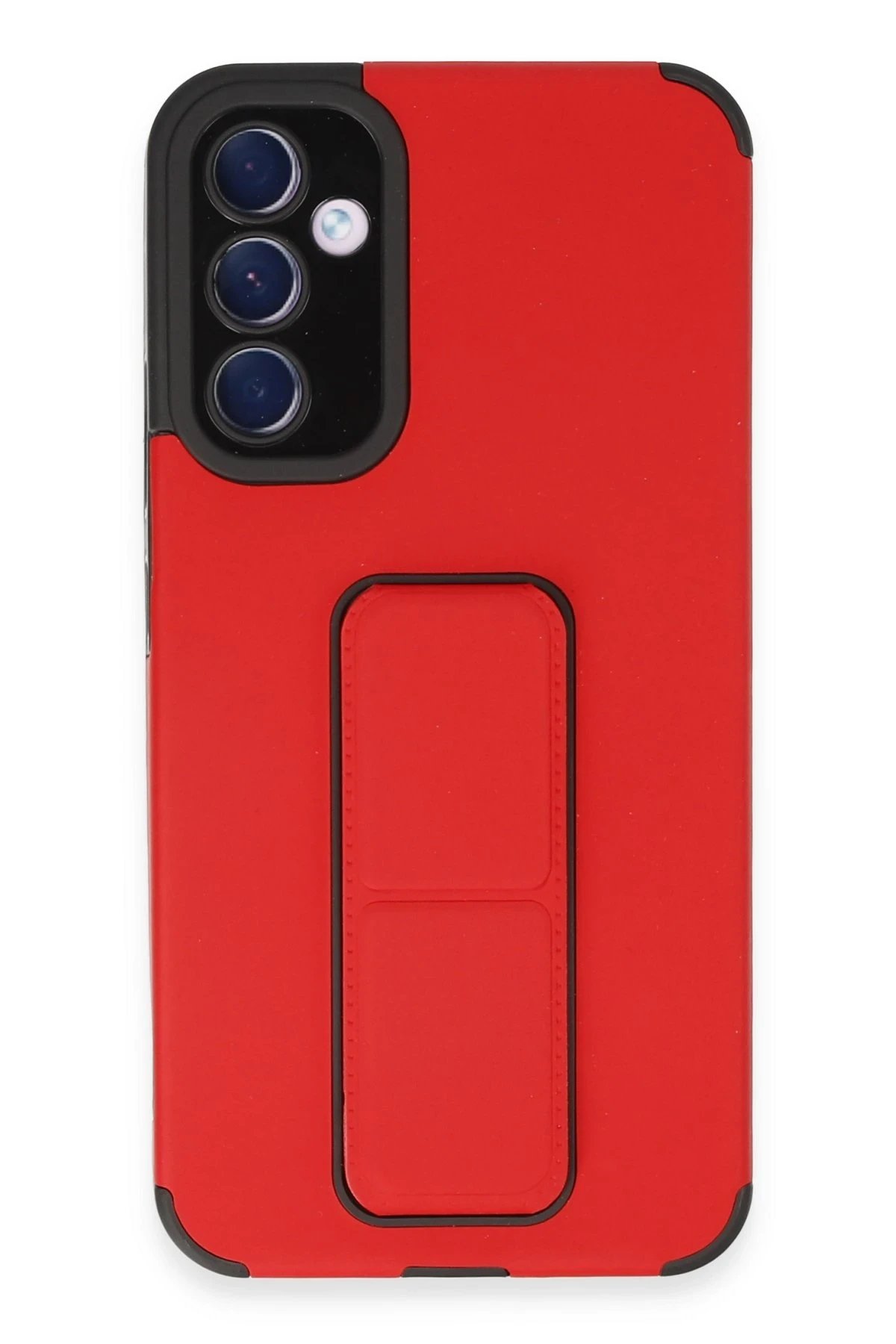 Newface Samsung Galaxy A54 5G Kılıf Mega Standlı Silikon - Kırmızı