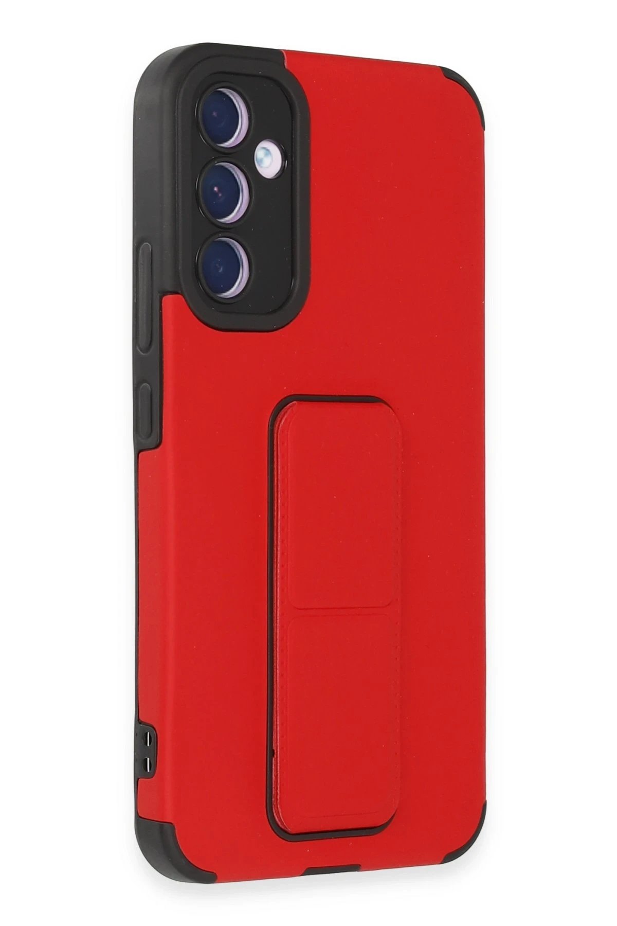 Newface Samsung Galaxy A54 5G Kılıf Mega Standlı Silikon - Kırmızı