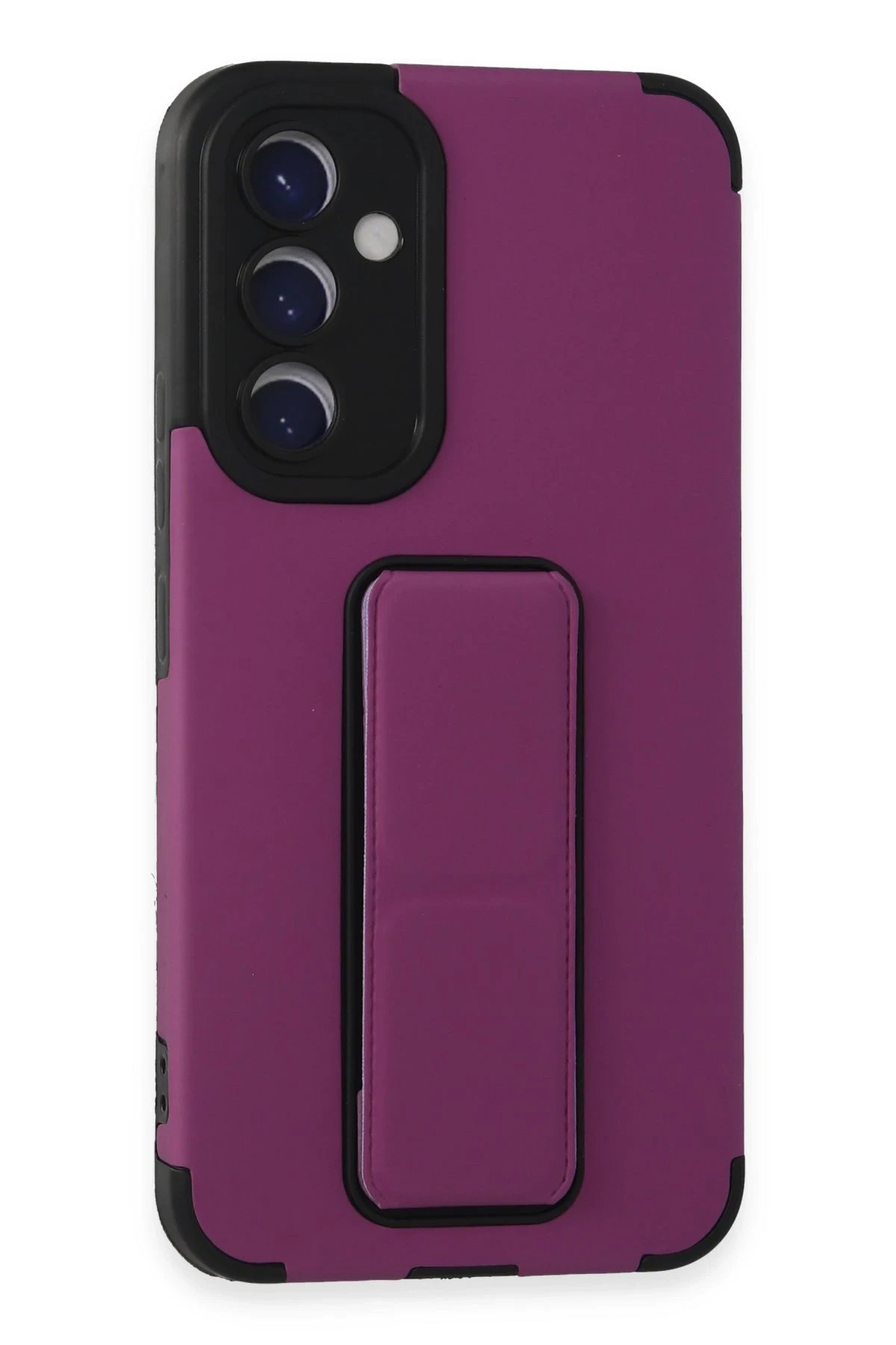 Newface Samsung Galaxy A54 5G Kılıf Mega Standlı Silikon - Mor