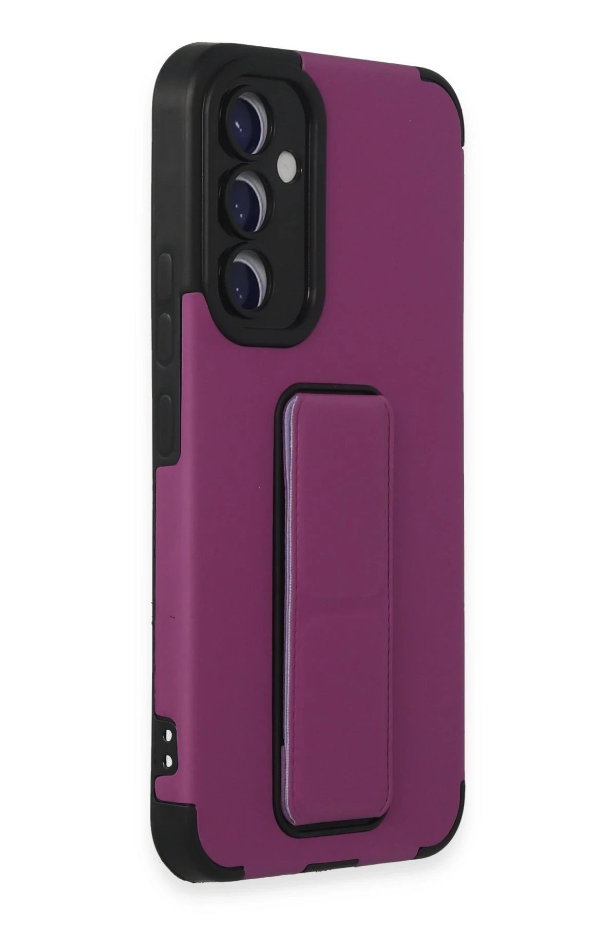 Newface Samsung Galaxy A54 5G Kılıf Mega Standlı Silikon - Mor