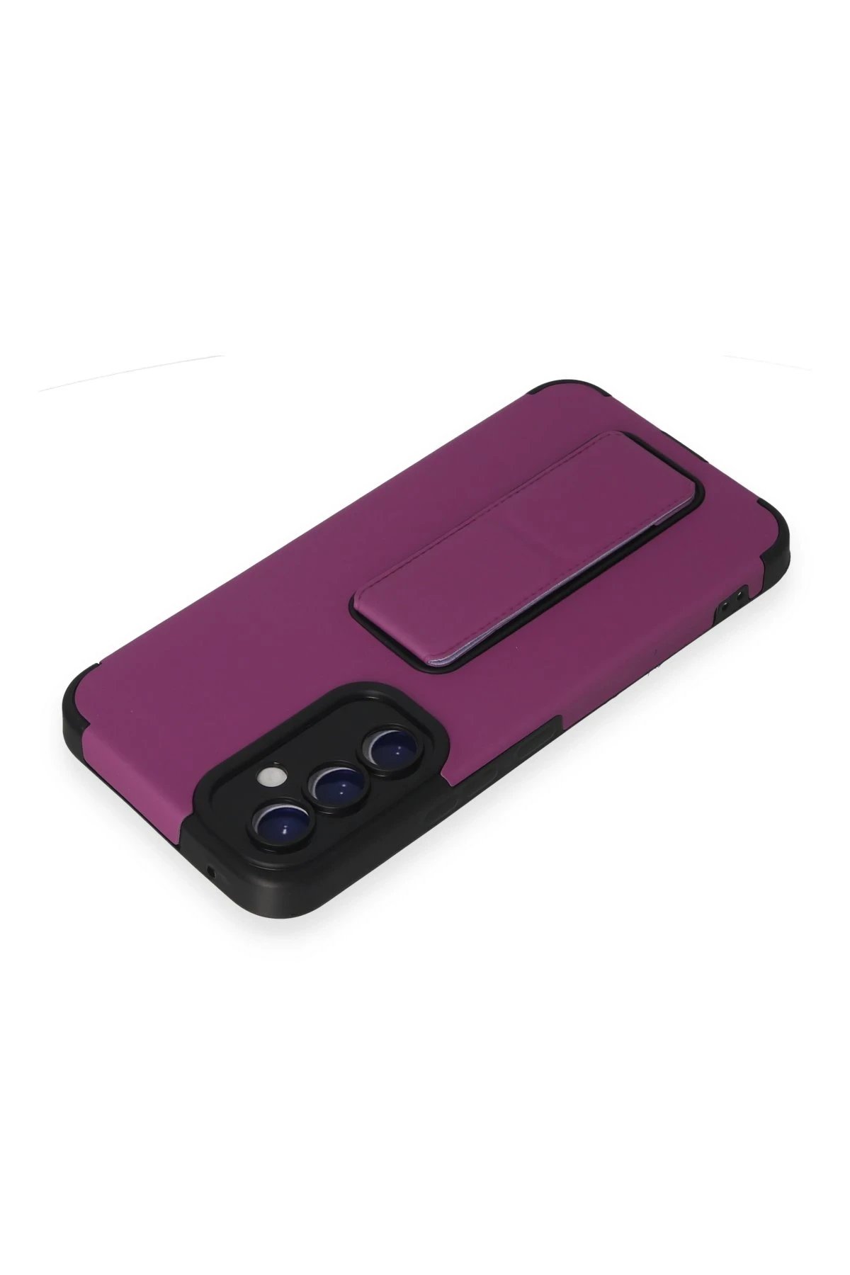 Newface Samsung Galaxy A54 5G Kılıf Mega Standlı Silikon - Mor