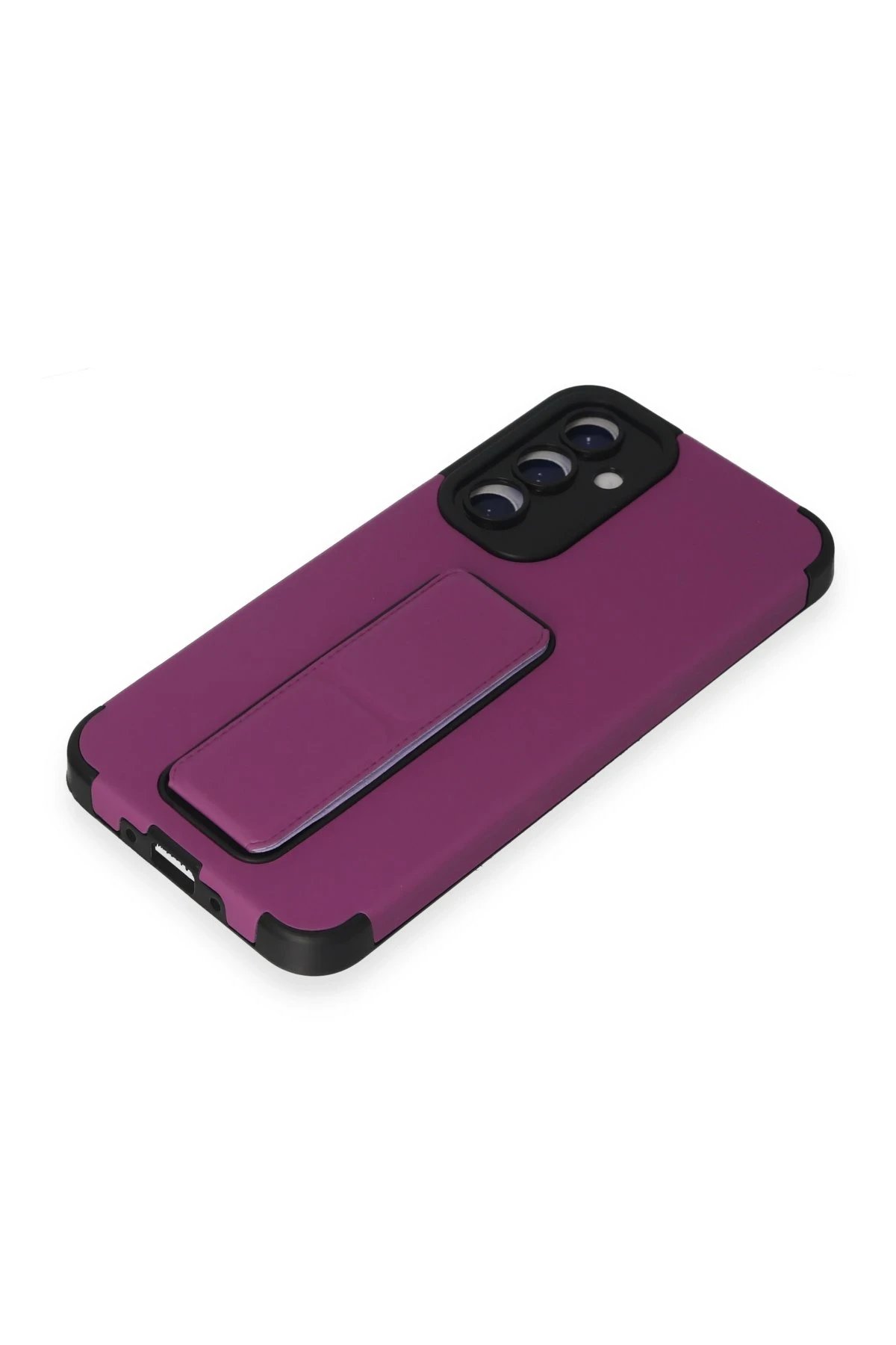 Newface Samsung Galaxy A54 5G Kılıf Mega Standlı Silikon - Mor