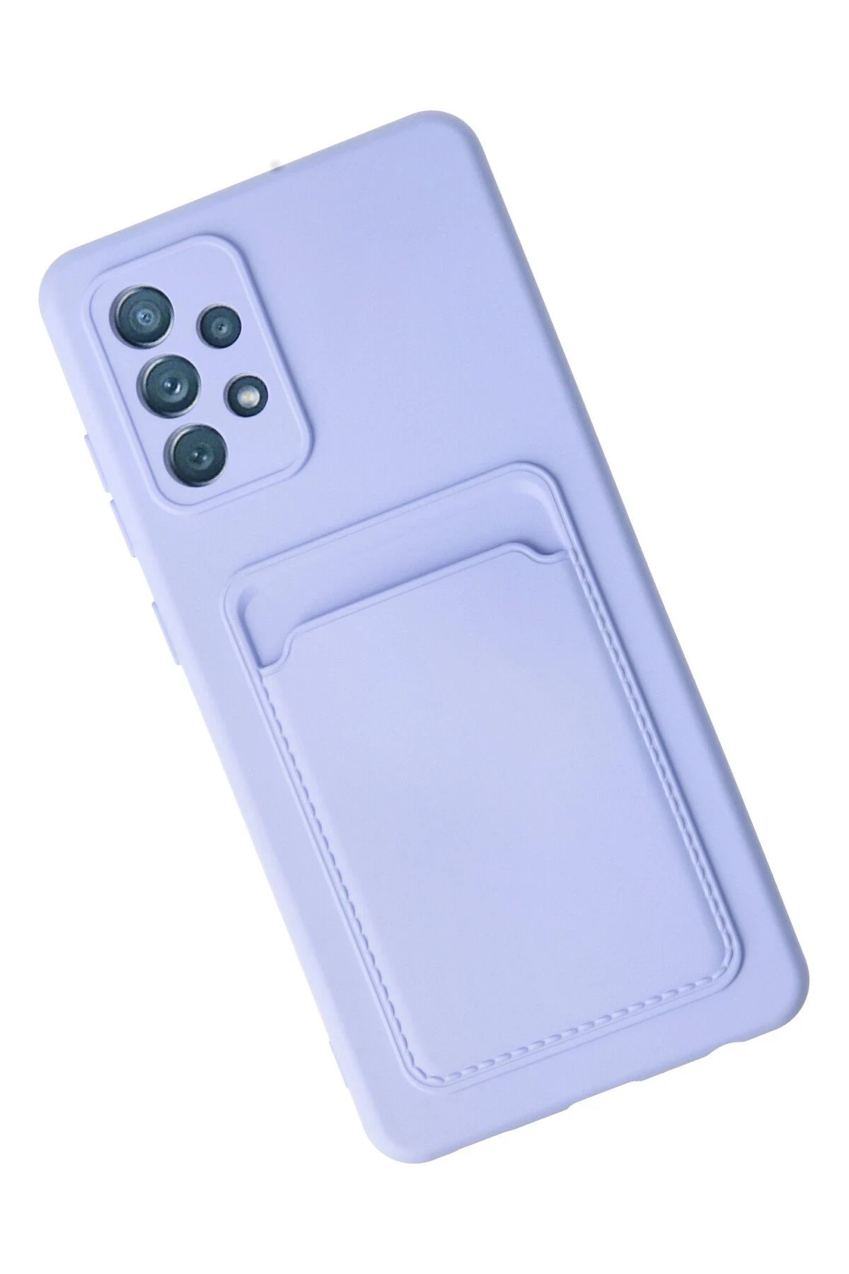 Newface Samsung Galaxy A23 4G Kılıf Kelvin Kartvizitli Silikon - Lila