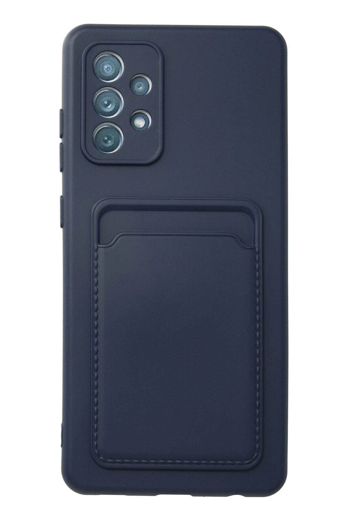 Newface Samsung Galaxy A73 5G Kılıf Kelvin Kartvizitli Silikon - Lacivert