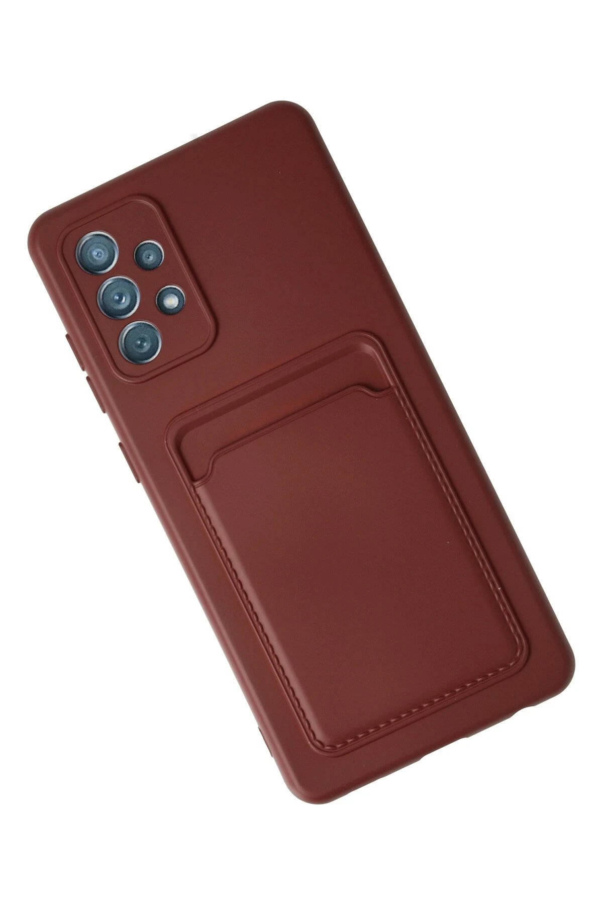 Newface Samsung Galaxy A73 5G Kılıf Kelvin Kartvizitli Silikon - Bordo