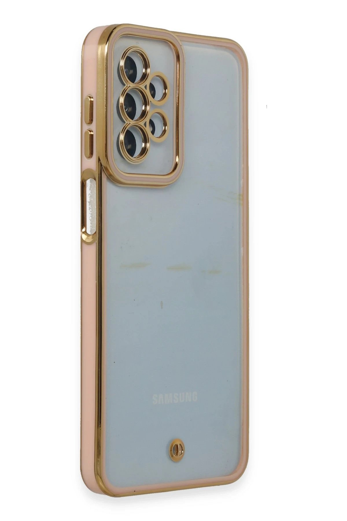 Newface Samsung Galaxy A23 4G Kılıf Liva Lens Silikon - Pudra