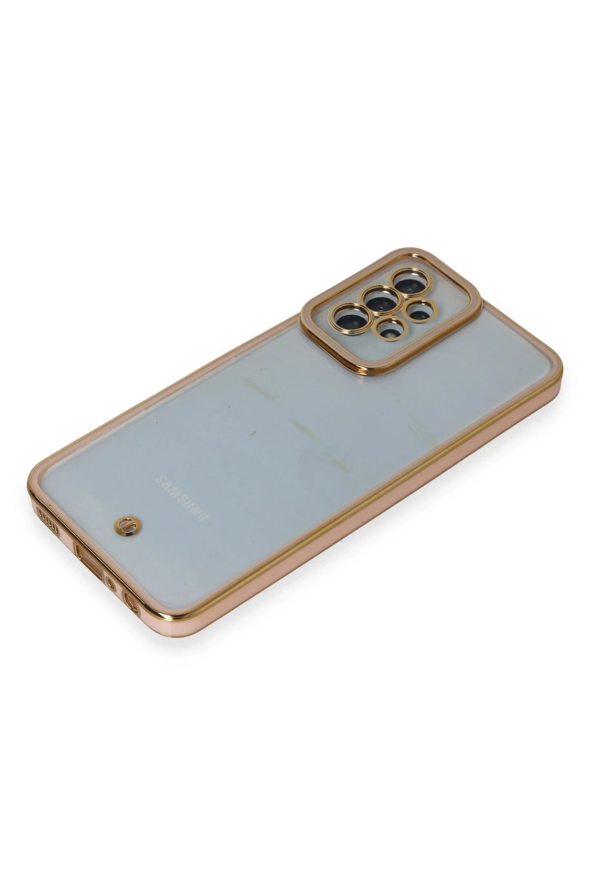 Newface Samsung Galaxy A23 4G Kılıf Liva Lens Silikon - Pudra