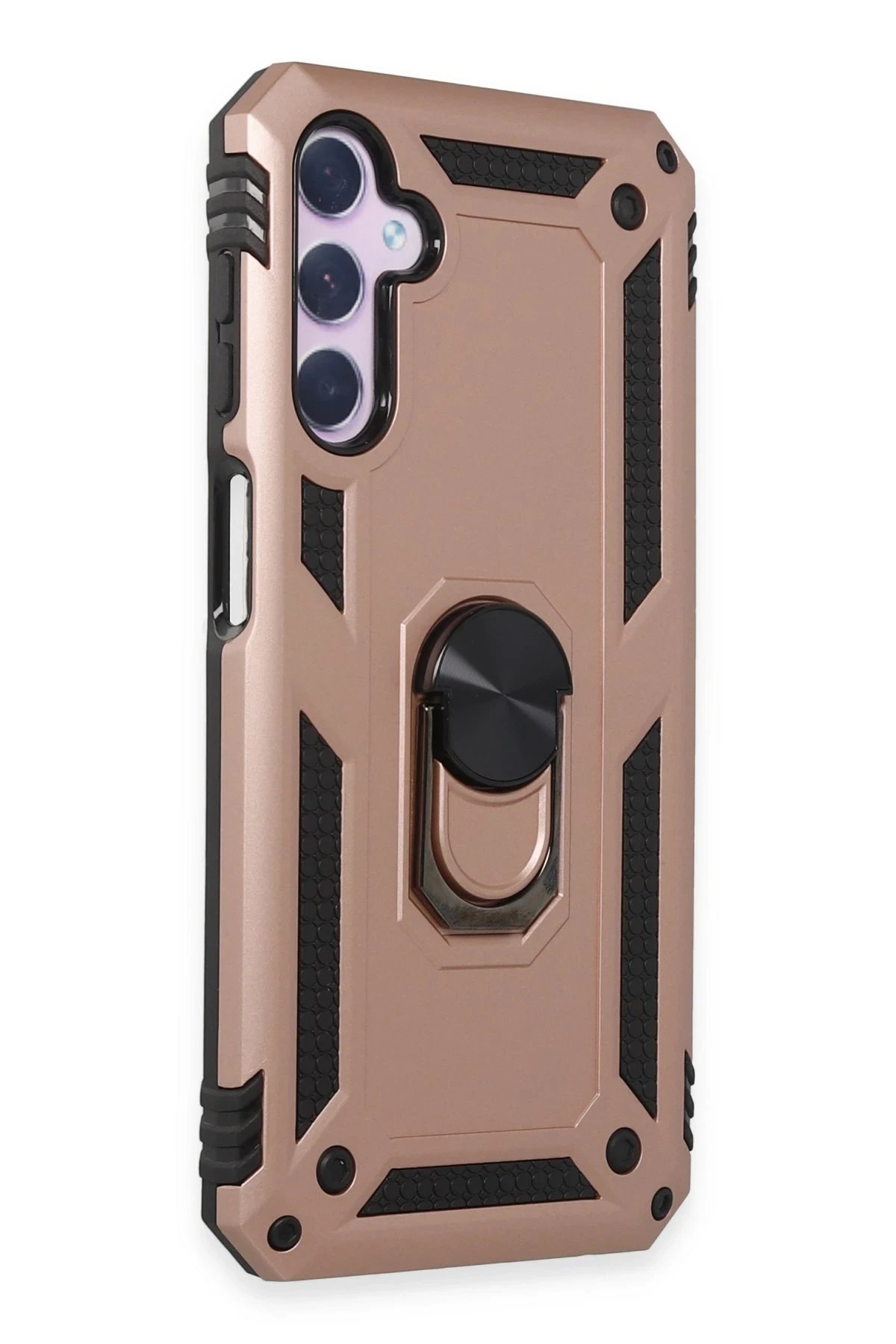 Newface Samsung Galaxy A14 4G Kılıf Sofya Yüzüklü Silikon Kapak - Rose