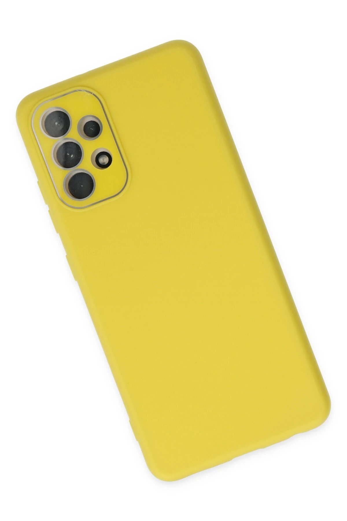 Newface Samsung Galaxy A33 5G Kılıf Lansman Glass Kapak - Sarı