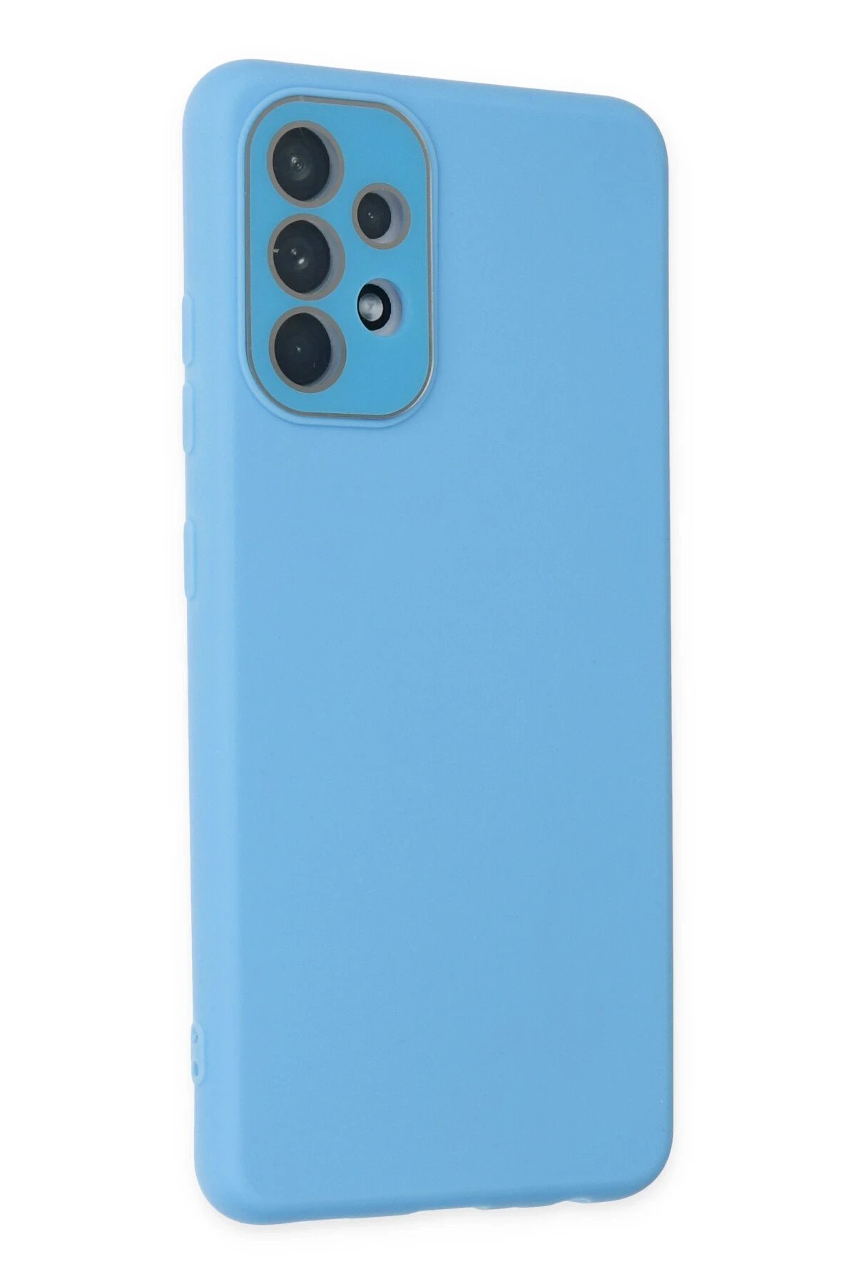 Newface Samsung Galaxy A33 5G Kılıf Lansman Glass Kapak - Mavi