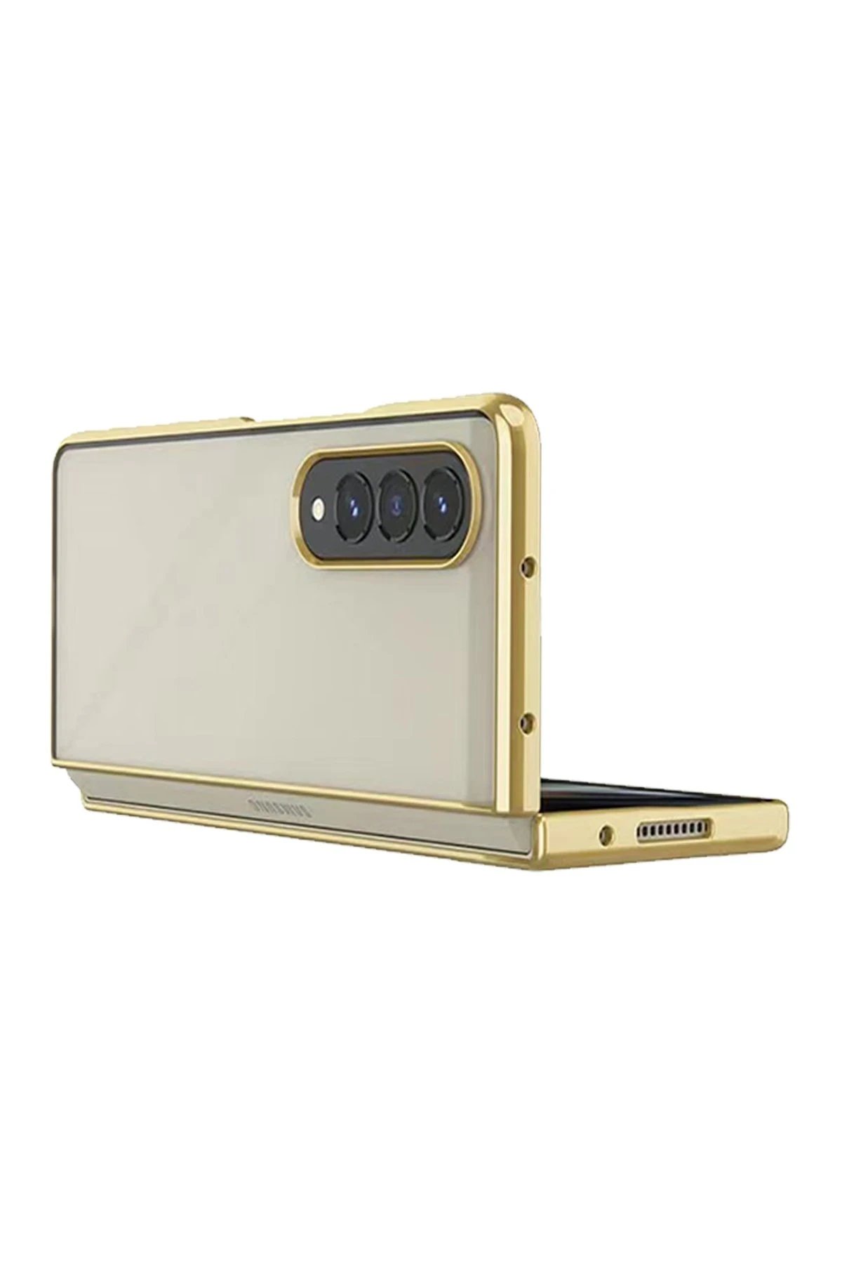 Newface Samsung Galaxy Z Fold 3 Kılıf Fold Element Kapak - Gold