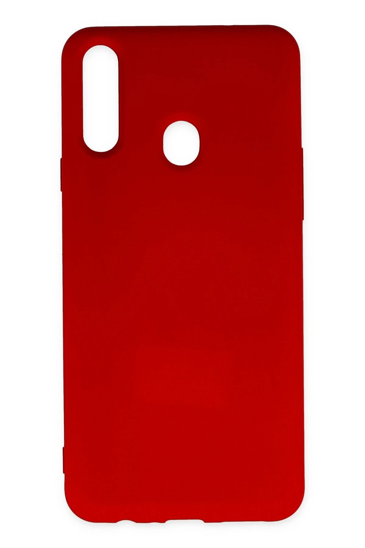 Newface Samsung Galaxy A20S Kılıf Nano içi Kadife Silikon - Kırmızı