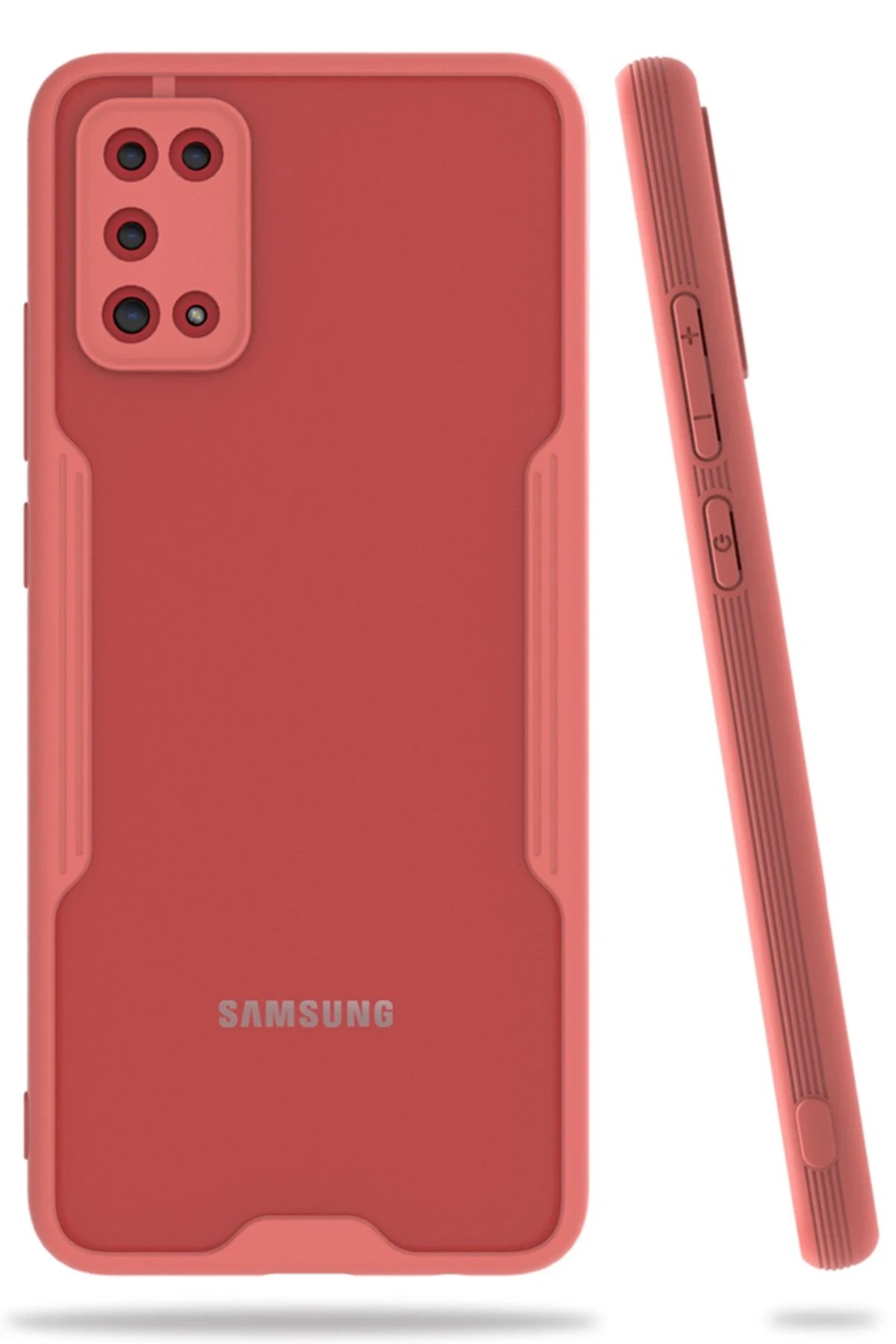Newface Samsung Galaxy A02S Kılıf Platin Silikon - Pembe