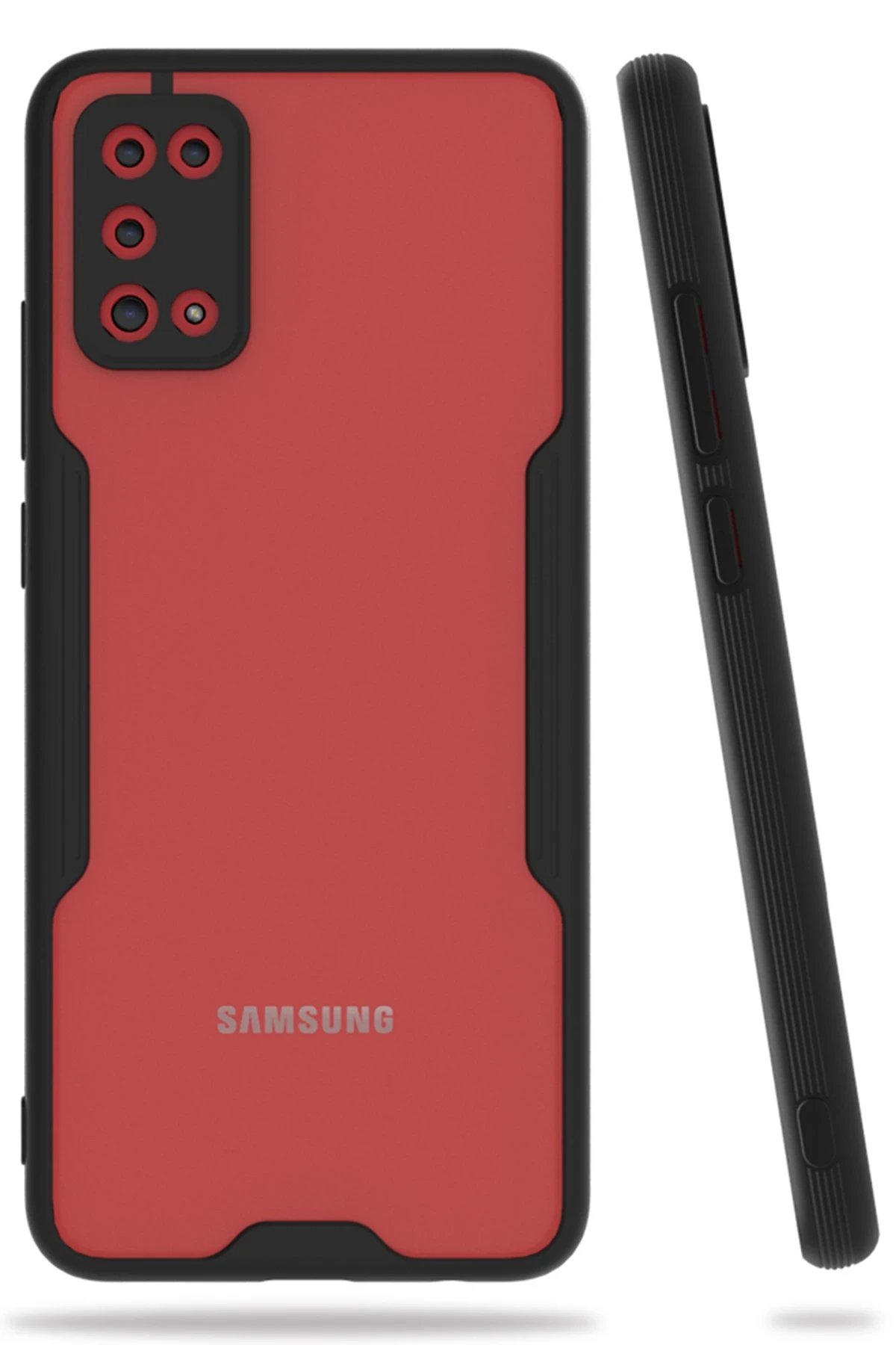 Newface Samsung Galaxy A02S Kılıf Platin Silikon - Siyah