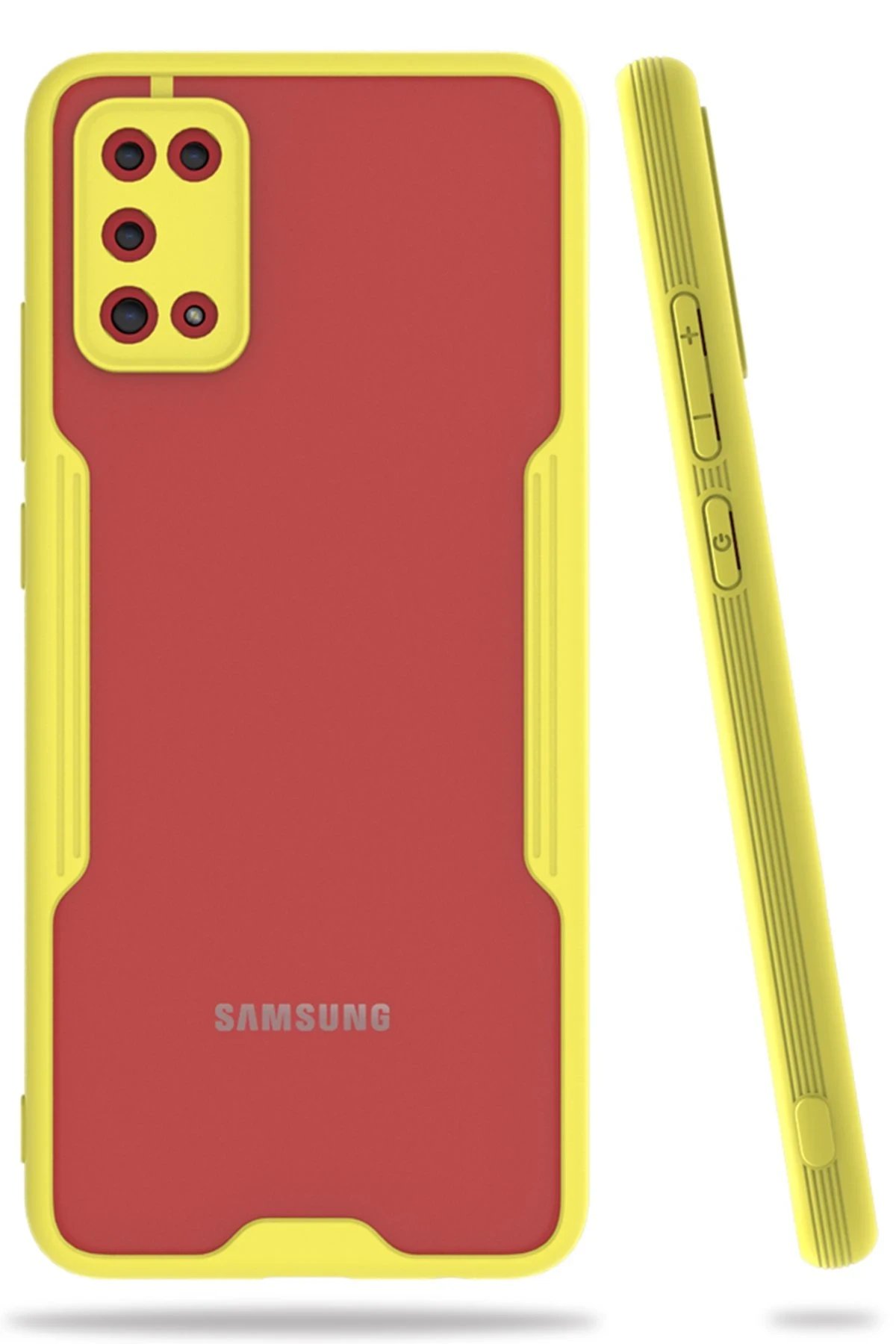 Newface Samsung Galaxy A02S Kılıf Platin Silikon - Sarı