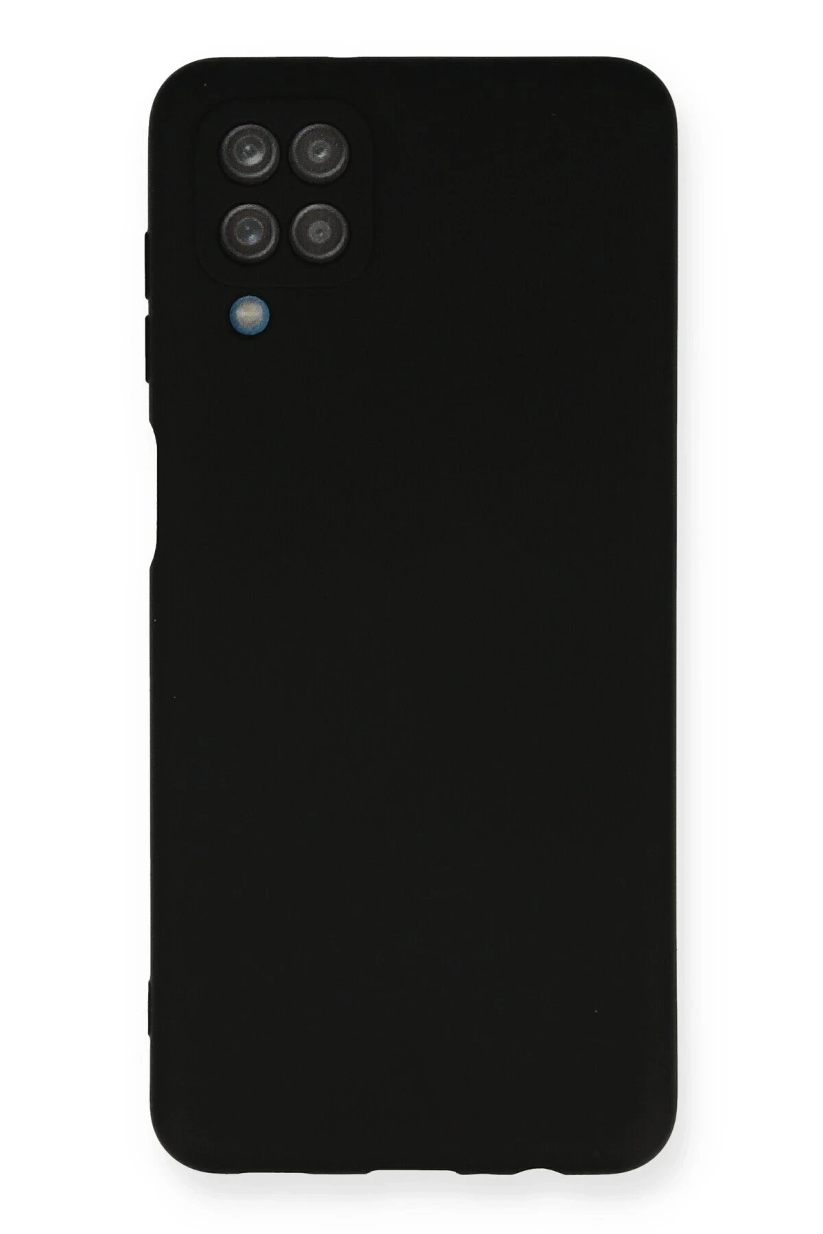 Newface Samsung Galaxy A12 Kılıf Nano içi Kadife Silikon - Siyah