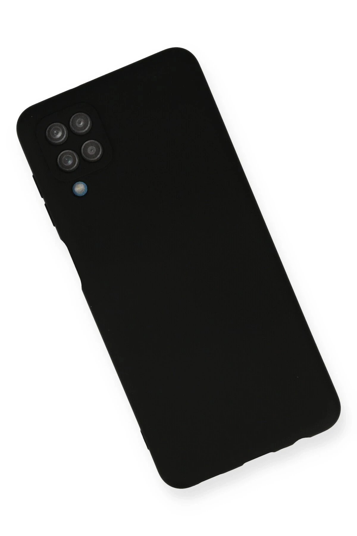 Newface Samsung Galaxy A12 Kılıf Nano içi Kadife Silikon - Siyah