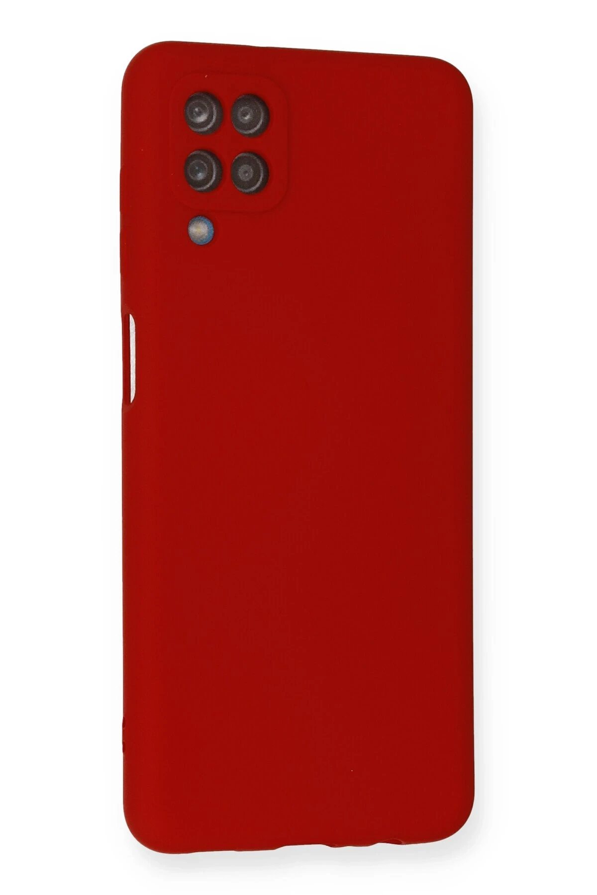 Newface Samsung Galaxy A12 Kılıf Nano içi Kadife Silikon - Kırmızı