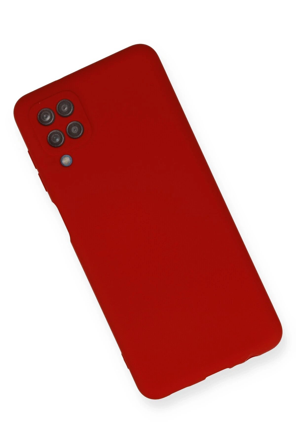 Newface Samsung Galaxy A12 Kılıf Nano içi Kadife Silikon - Kırmızı