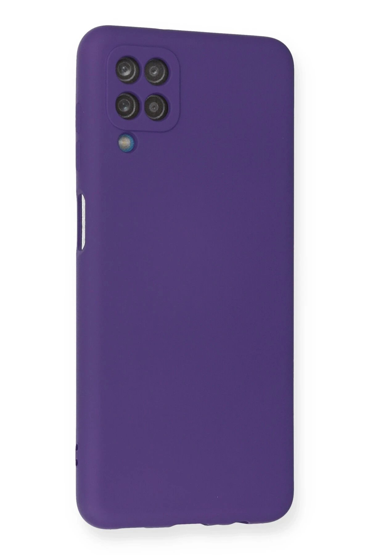 Newface Samsung Galaxy A12 Kılıf Nano içi Kadife Silikon - Mor