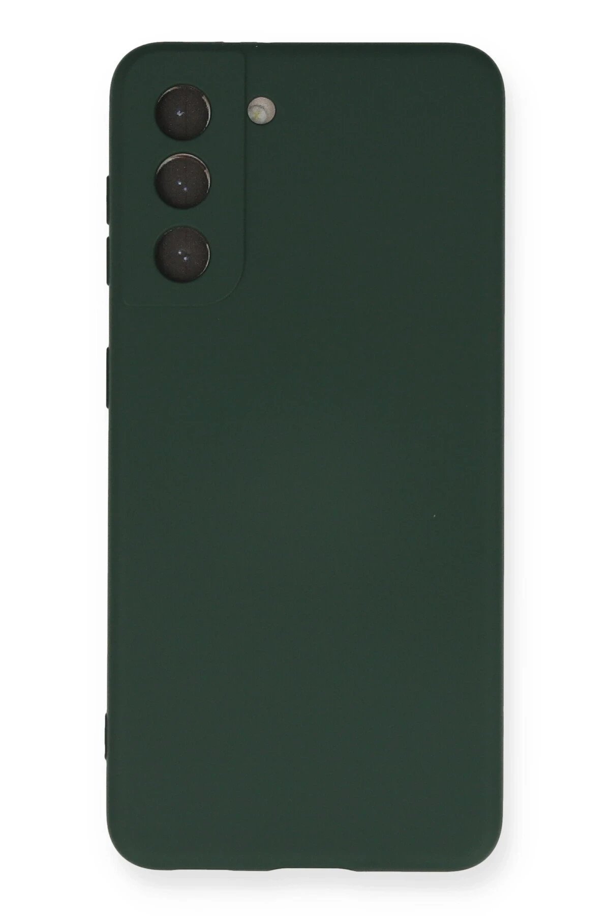 Newface Samsung Galaxy S21 Kılıf Nano içi Kadife Silikon - Koyu Yeşil