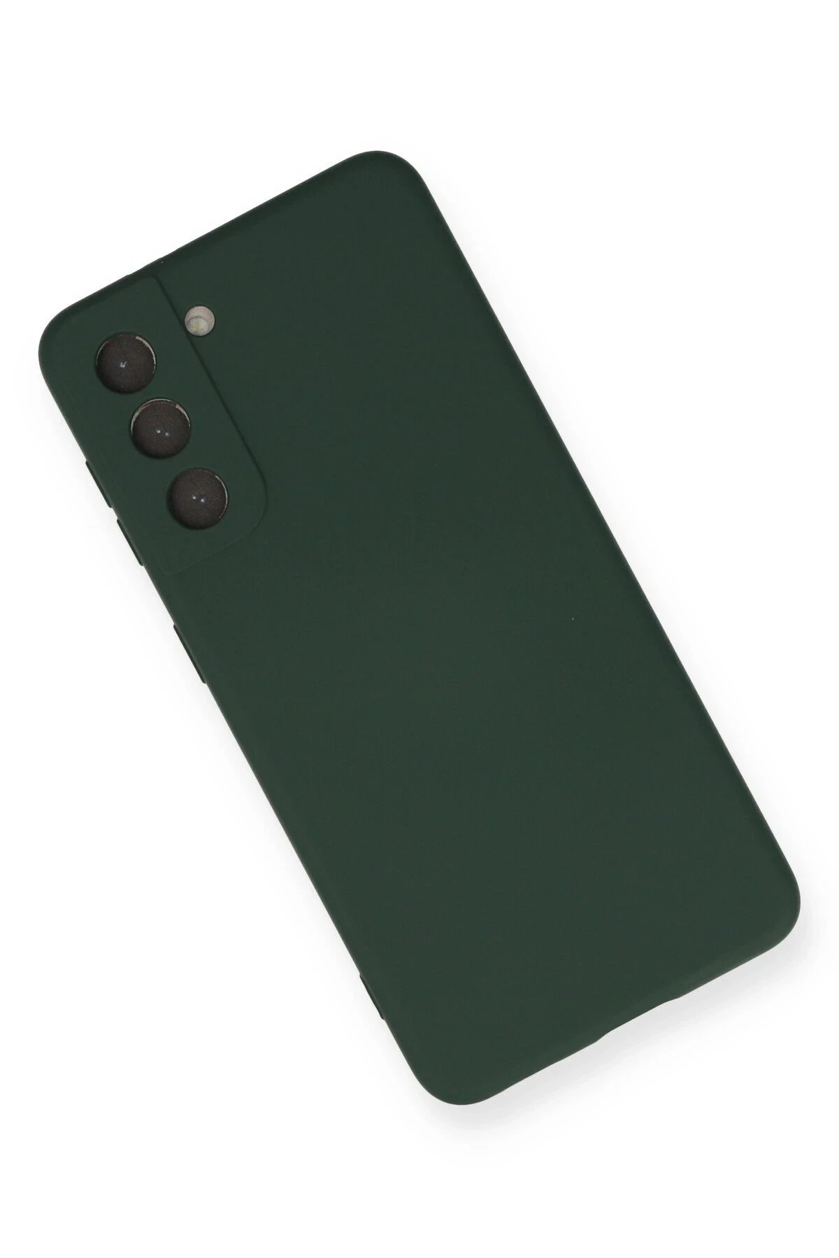 Newface Samsung Galaxy S21 Kılıf Nano içi Kadife Silikon - Koyu Yeşil