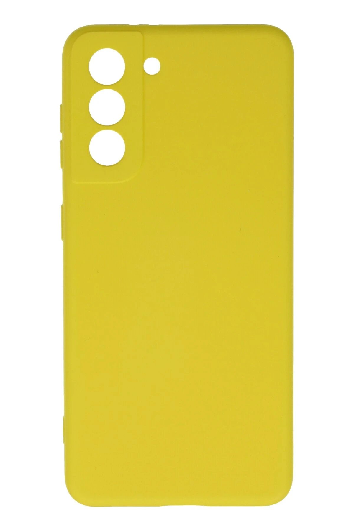 Newface Samsung Galaxy S21 Kılıf Nano içi Kadife Silikon - Sarı