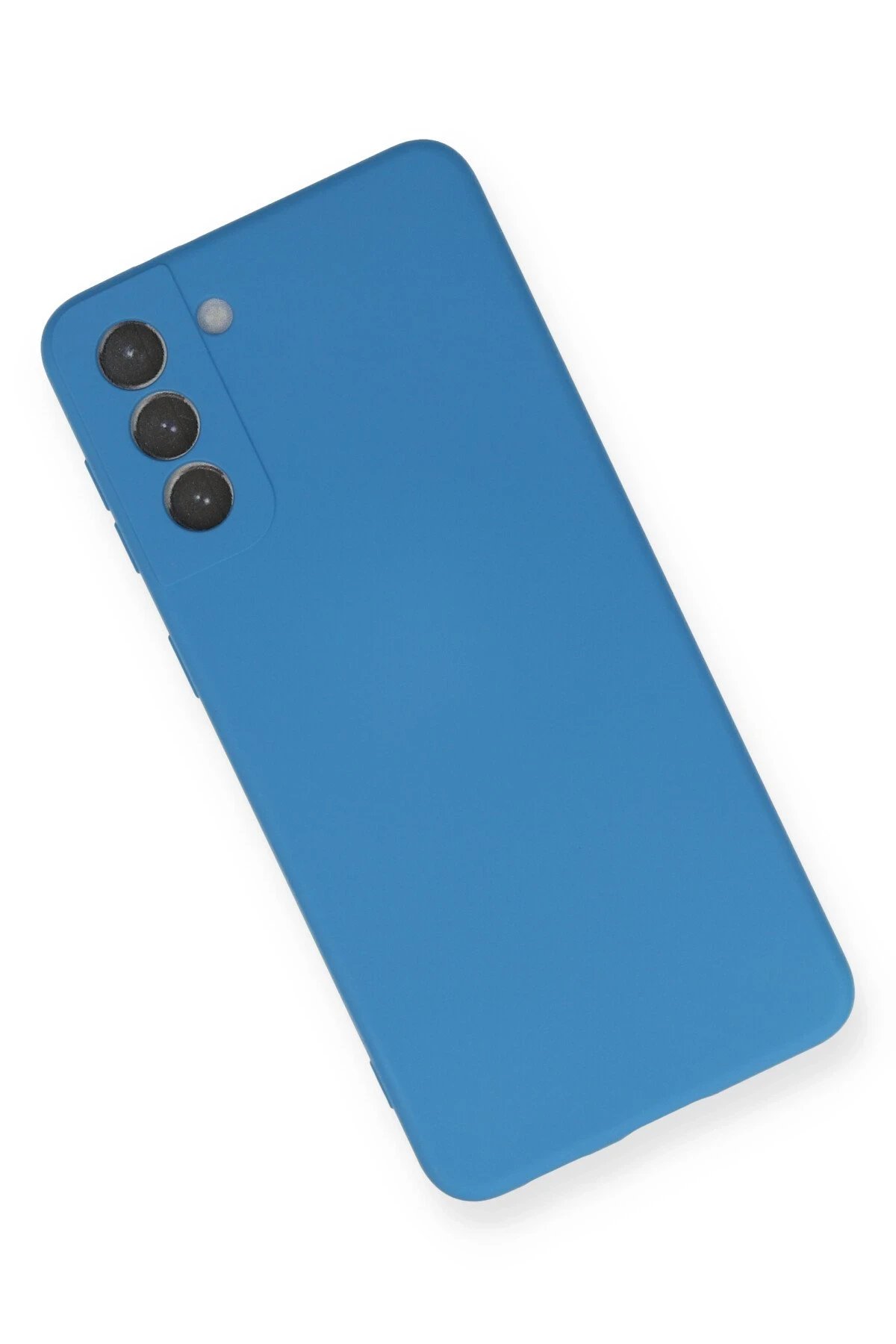 Newface Samsung Galaxy S21 Plus Kılıf Nano içi Kadife Silikon - Mavi