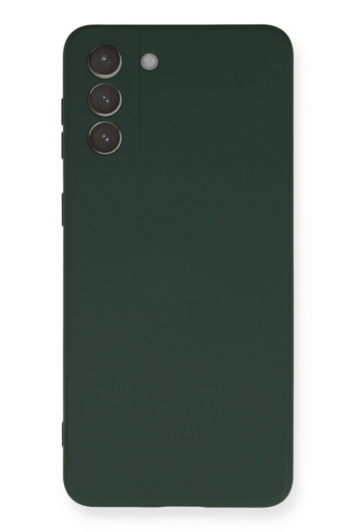 Newface Samsung Galaxy S21 Plus Kılıf Nano içi Kadife Silikon - Koyu Yeşil