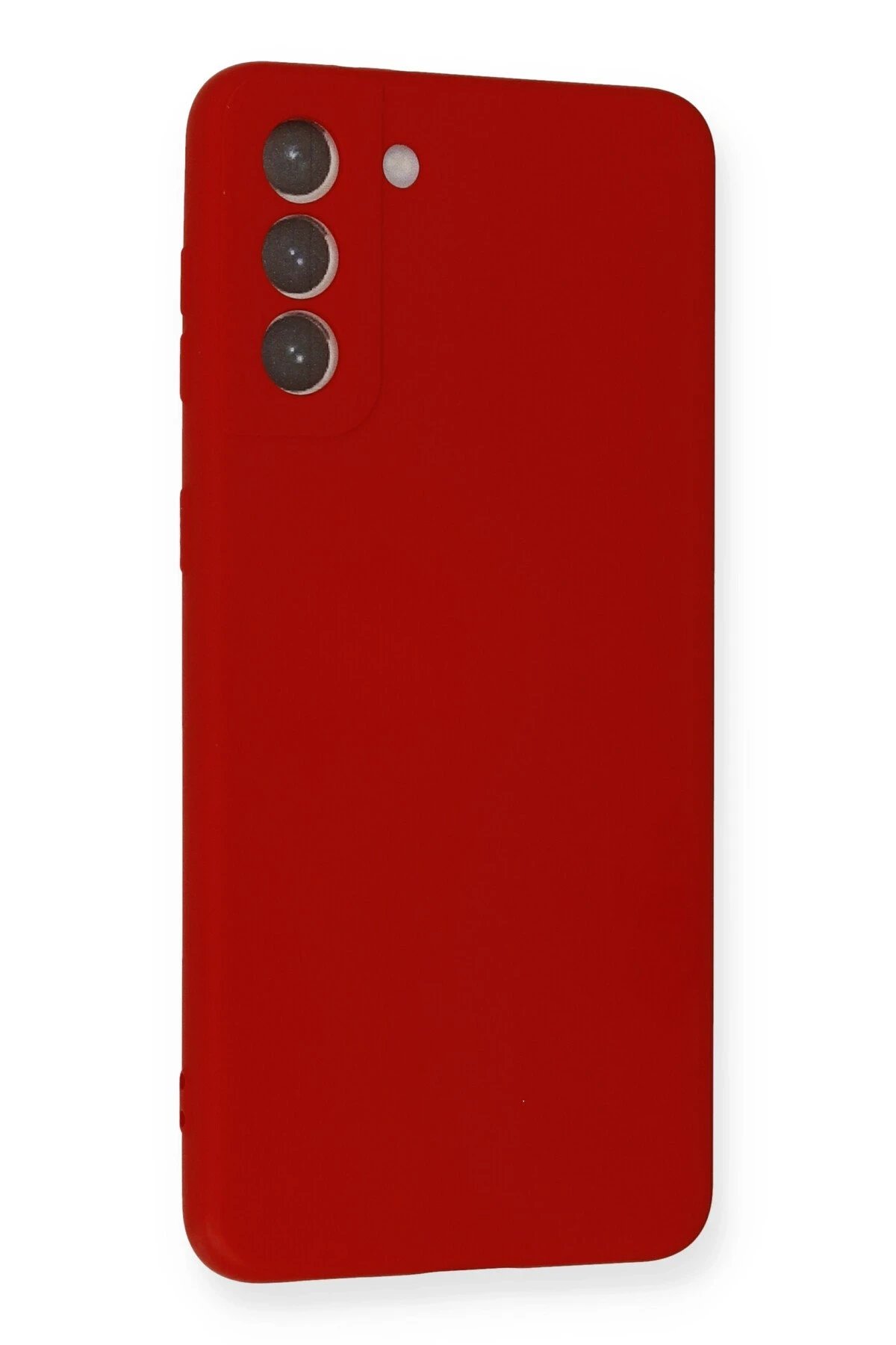 Newface Samsung Galaxy S21 Plus Kılıf Nano içi Kadife Silikon - Kırmızı