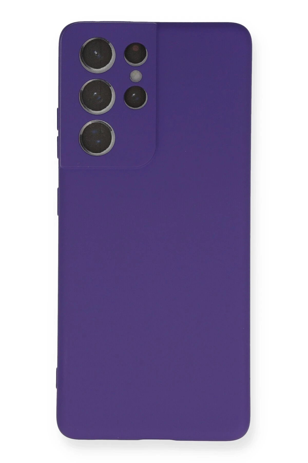 Newface Samsung Galaxy S21 Ultra Kılıf Nano içi Kadife Silikon - Mor