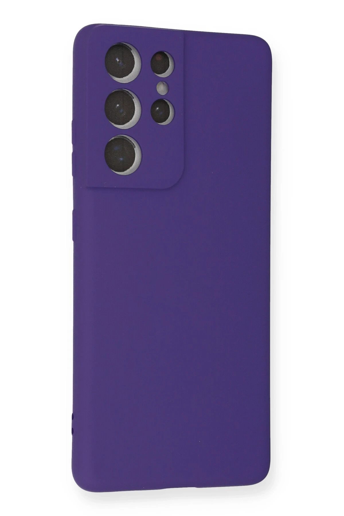 Newface Samsung Galaxy S21 Ultra Kılıf Nano içi Kadife Silikon - Mor