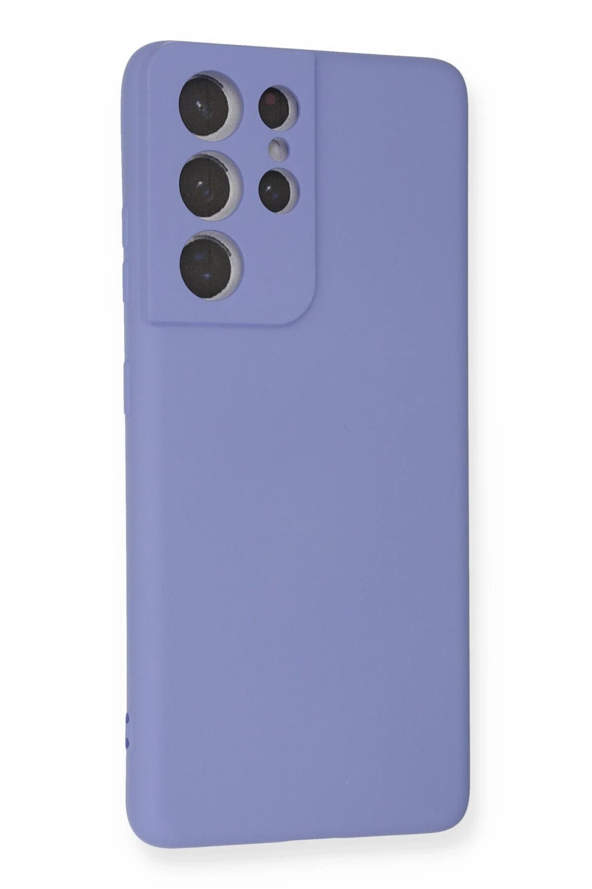 Newface Samsung Galaxy S21 Ultra Kılıf Nano içi Kadife Silikon - Lila