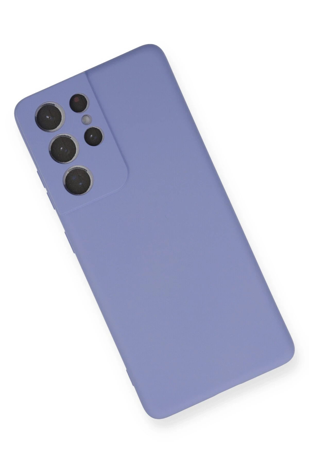 Newface Samsung Galaxy S21 Ultra Kılıf Nano içi Kadife Silikon - Lila