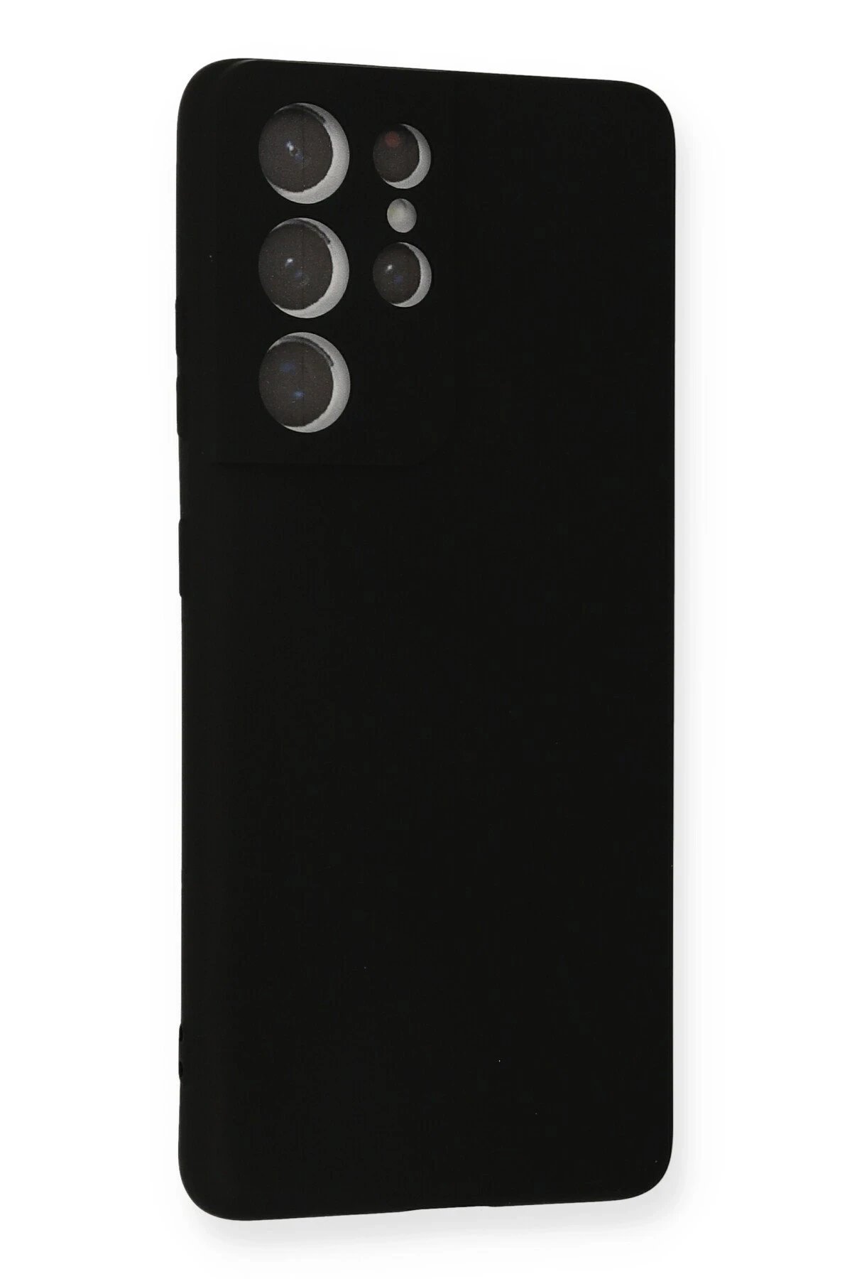 Newface Samsung Galaxy S21 Ultra Kılıf Nano içi Kadife Silikon - Siyah