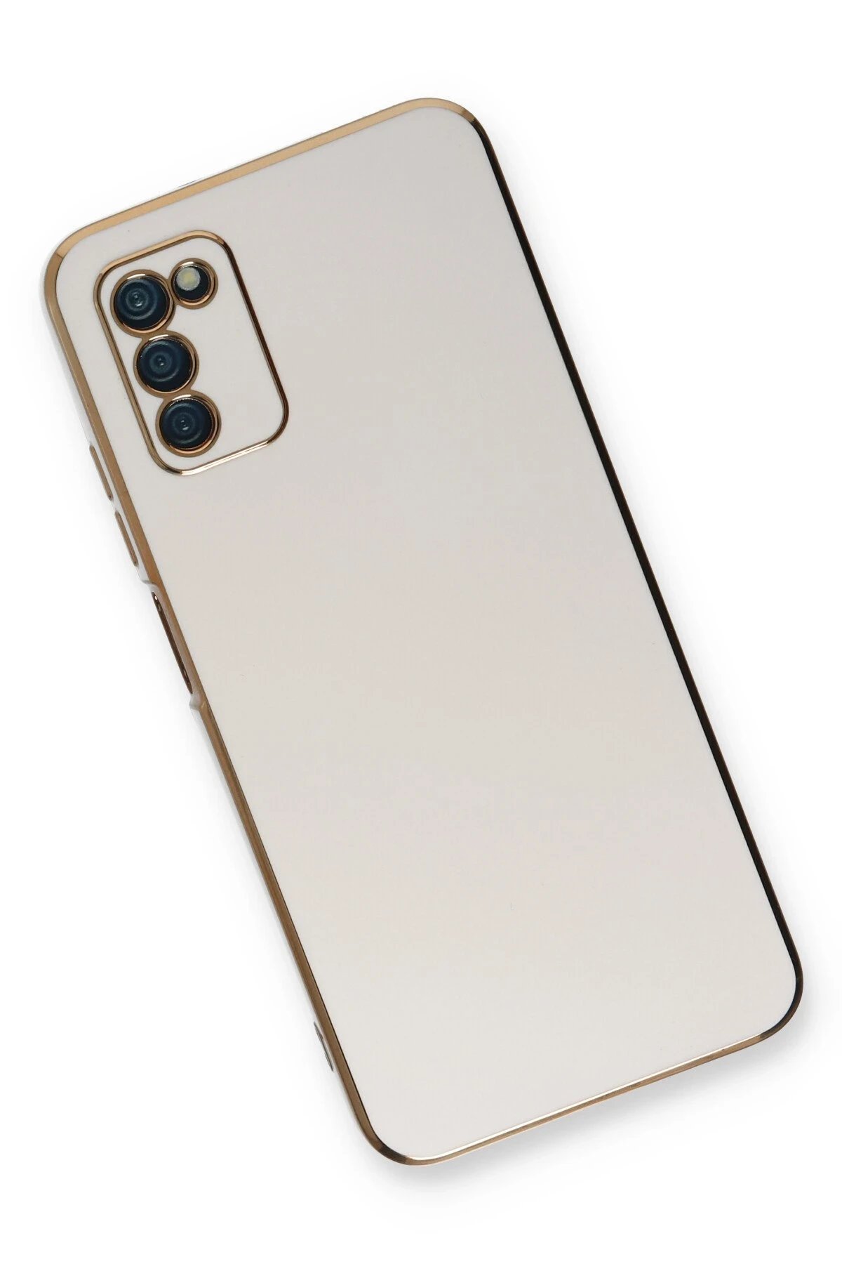 Newface Samsung Galaxy A03S Kılıf Volet Silikon - Beyaz