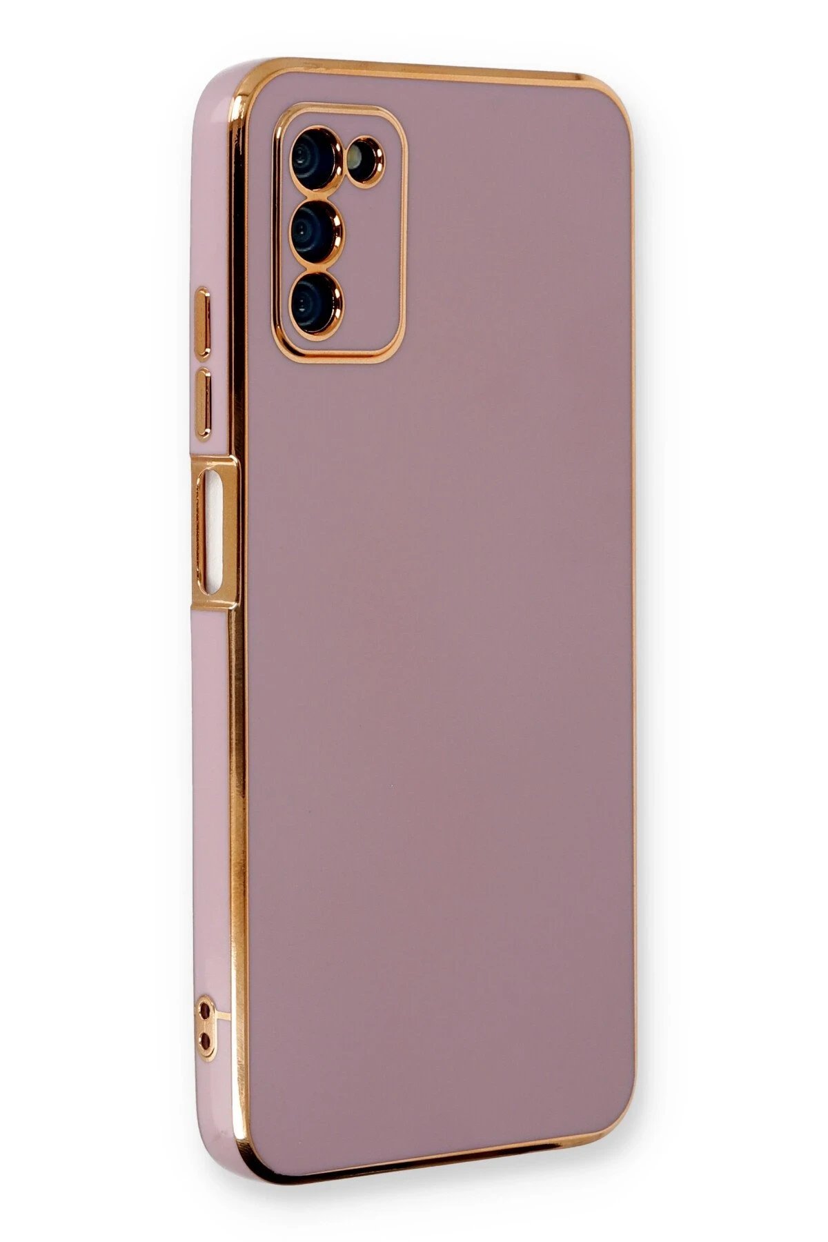 Newface Samsung Galaxy A03S Kılıf Volet Silikon - Mor